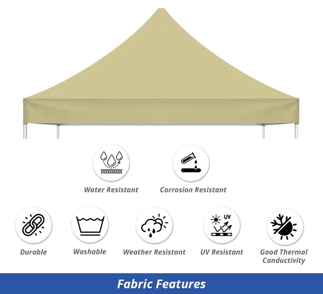 Beige Canopy Tent (Topper+ Frame) 8