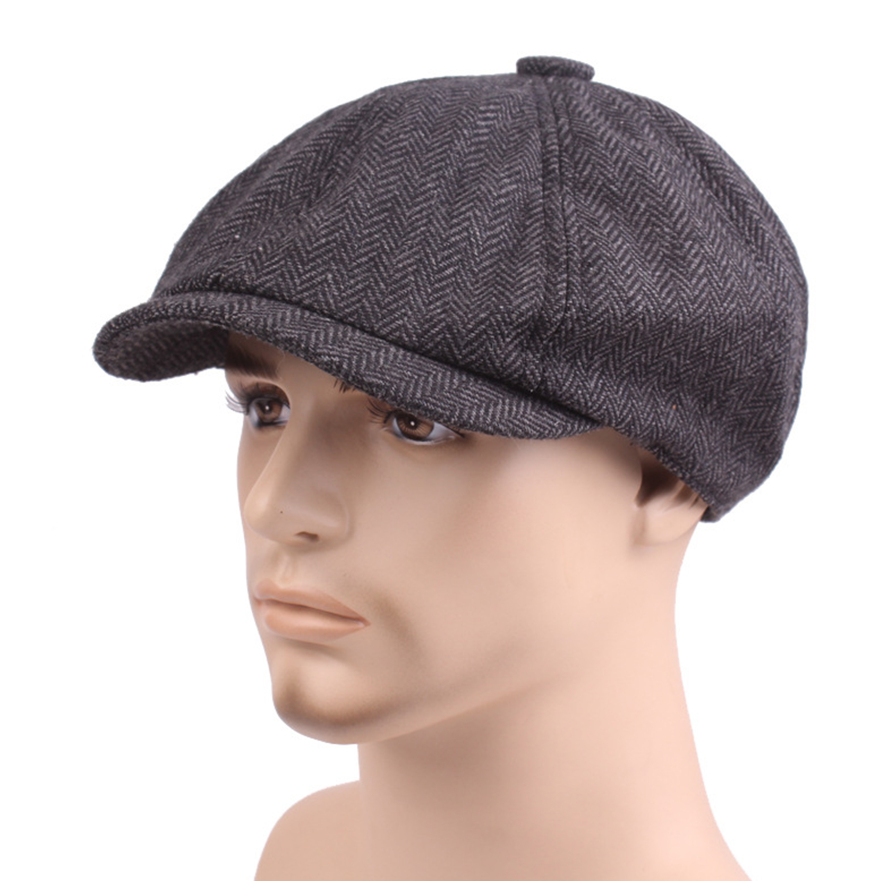Cotton Flat Beret Cap Adjustable Size 9