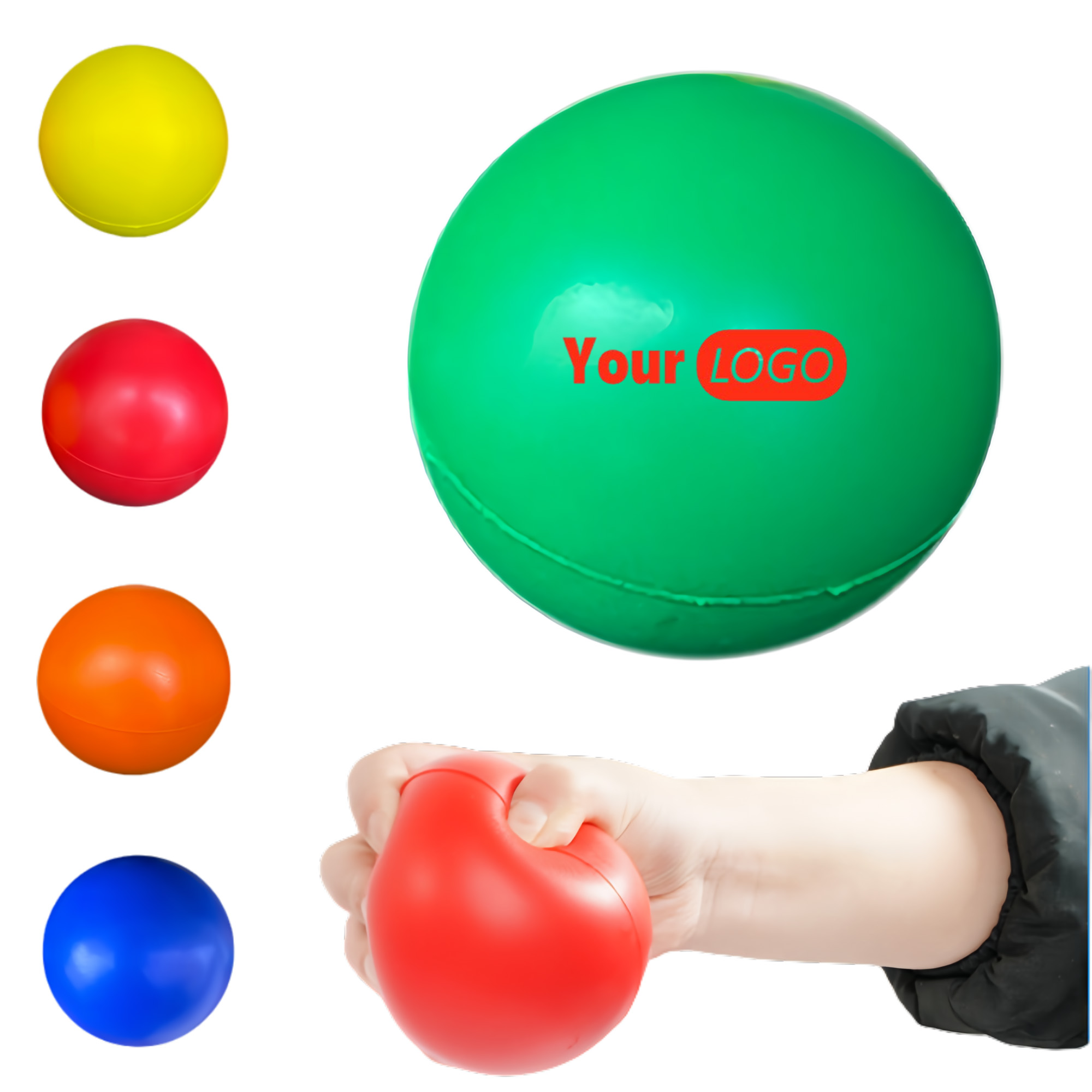 Solid Smooth Six-size PU Grip Ball 2