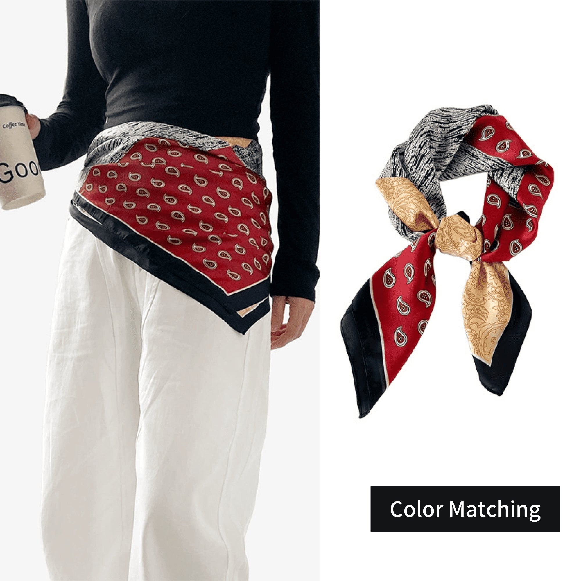 Elegant Paisley Print Bandana 12