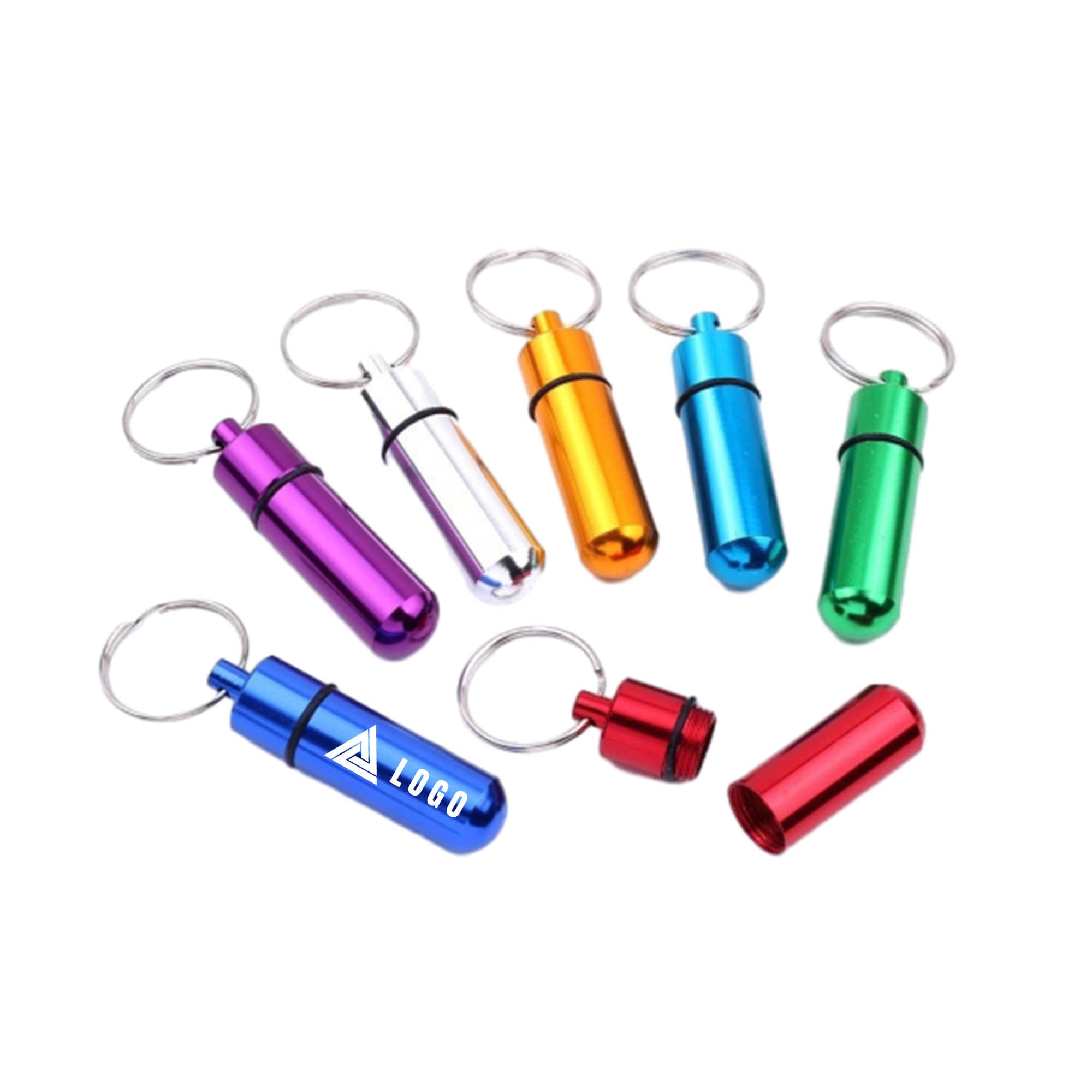 Aluminum Pill Case Keychain 3
