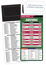 Pro Football Schedule Magnet - Peel and Stick Business Card (3.5x9)