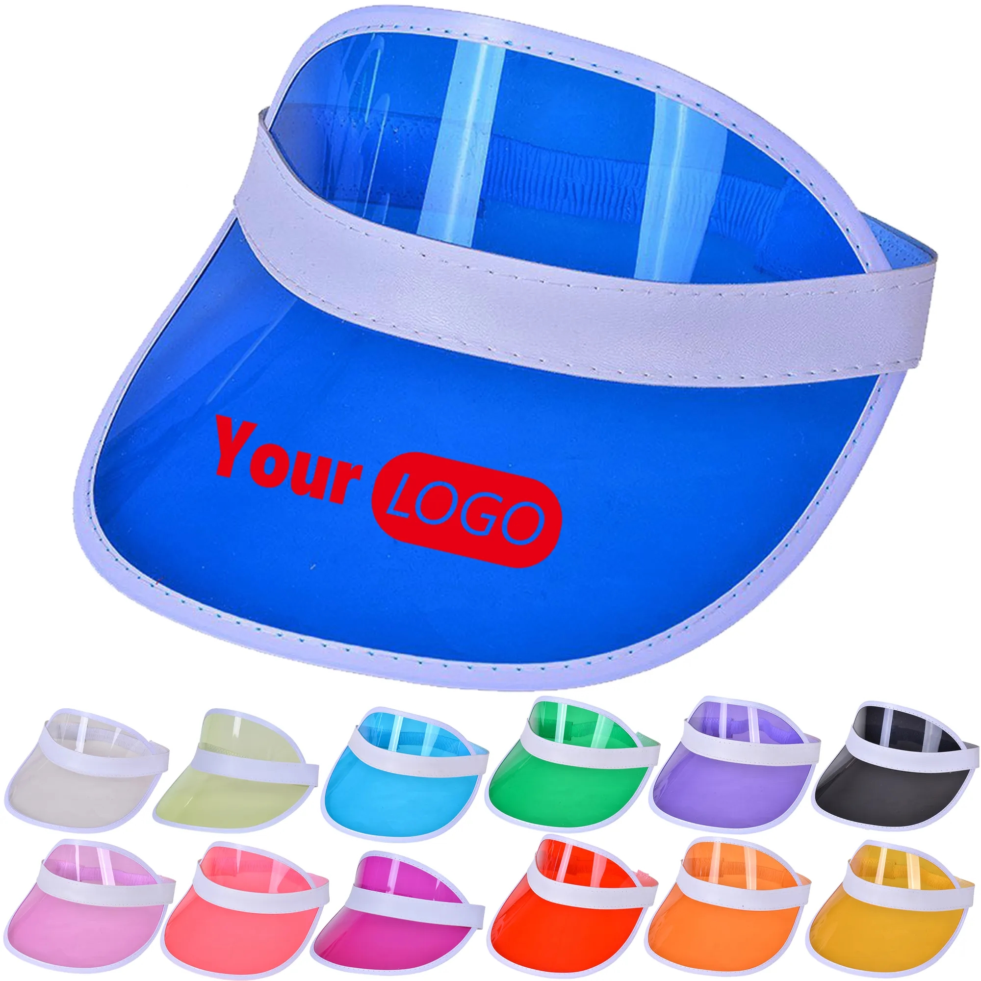 Clear PVC Sun Visor Hats