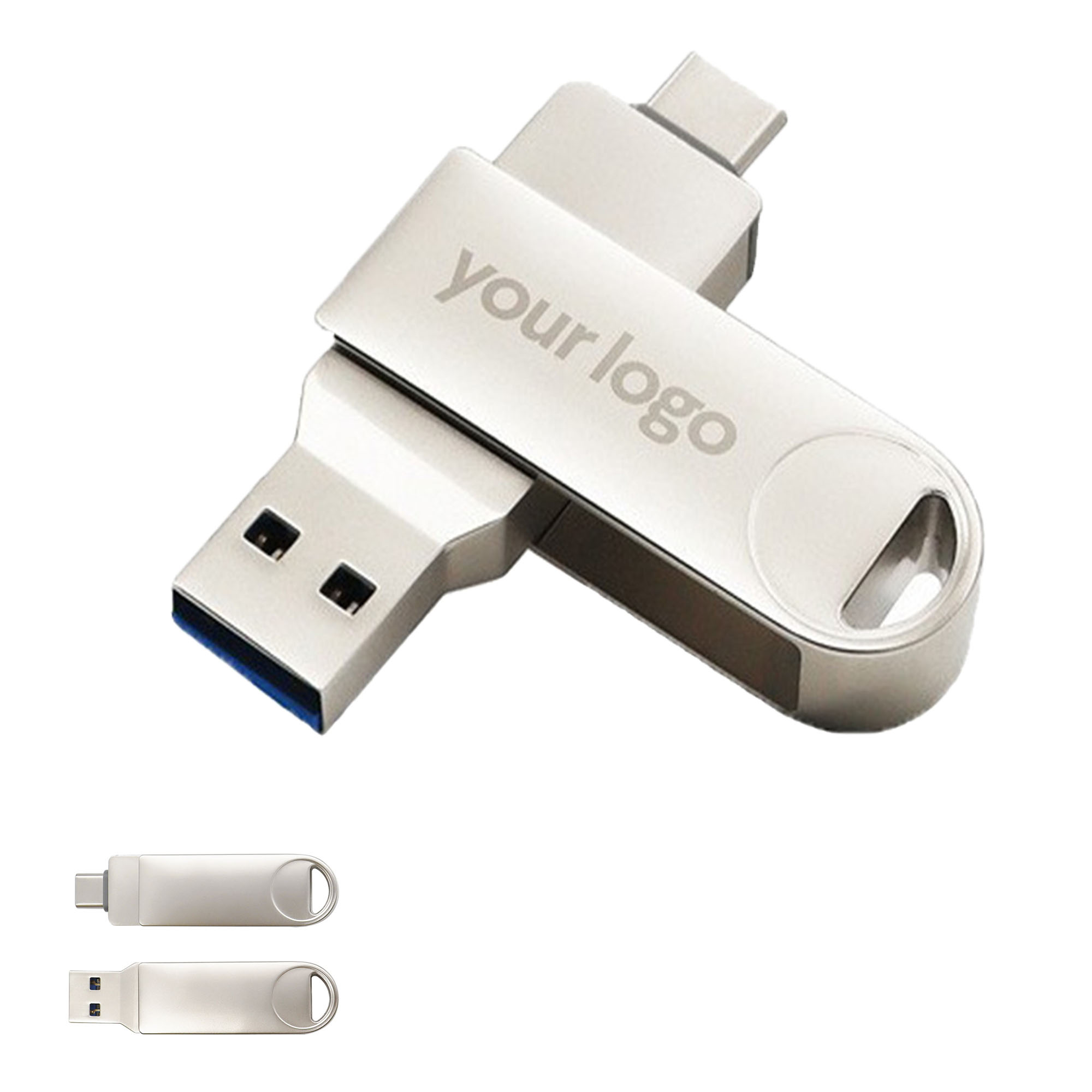 2-in-1 Rotating USB Drive 5