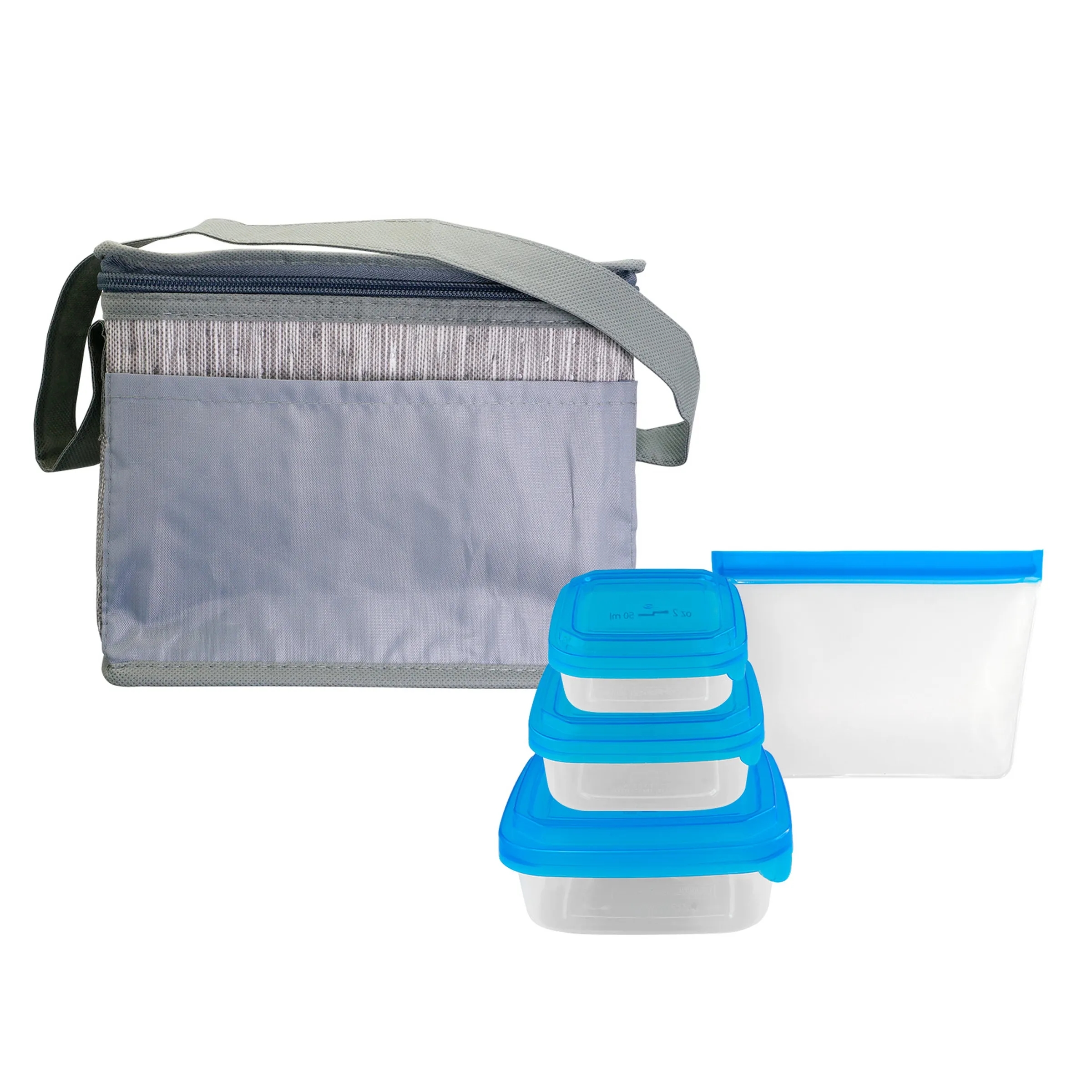 Gray Graph Portion Control Reusable Lunch Set 2