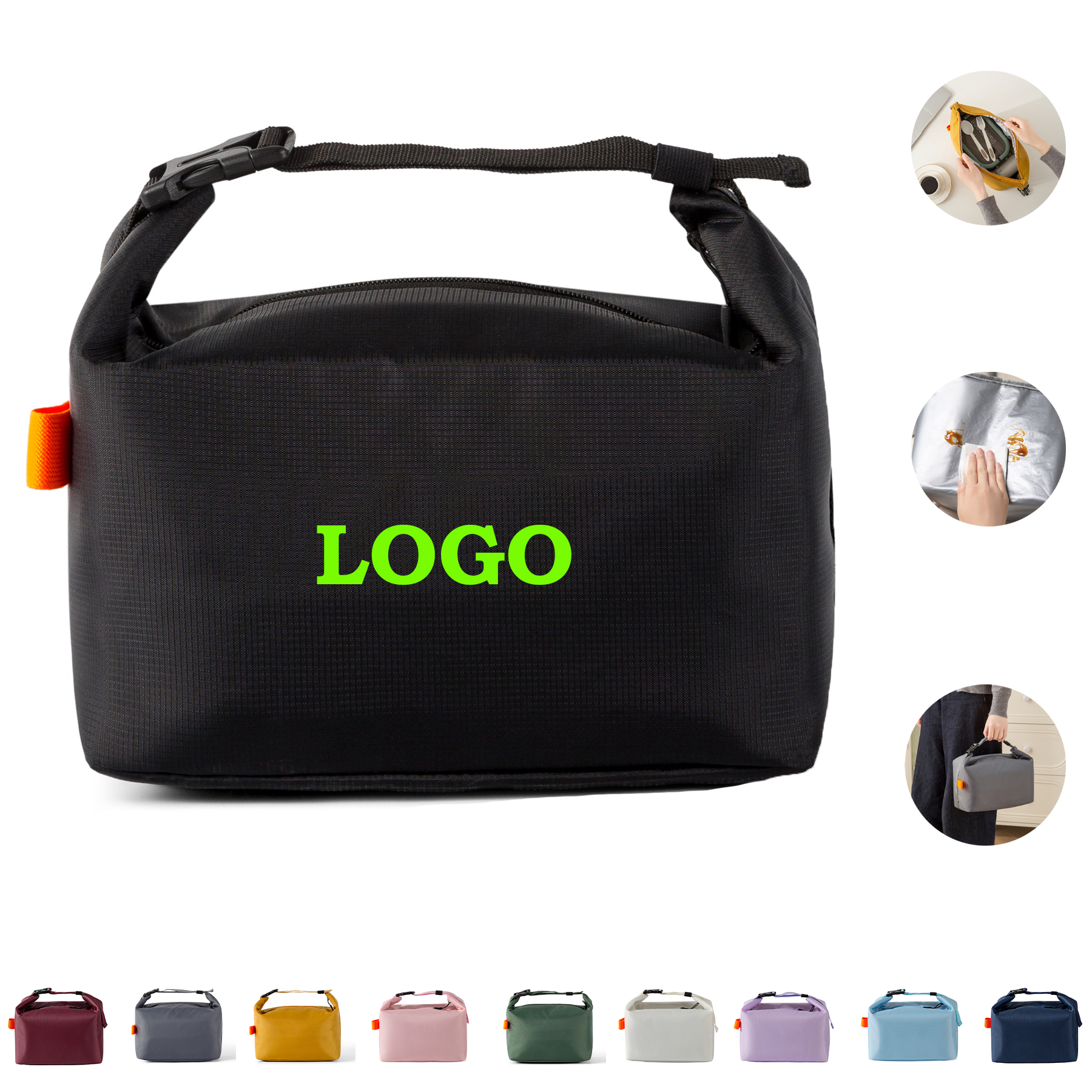 Small Insulated Lunch Bag for Women Men Work School 2