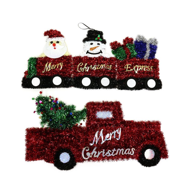 Christmas Tinsel Hanging Decorations - Assorted Styles 25" 3