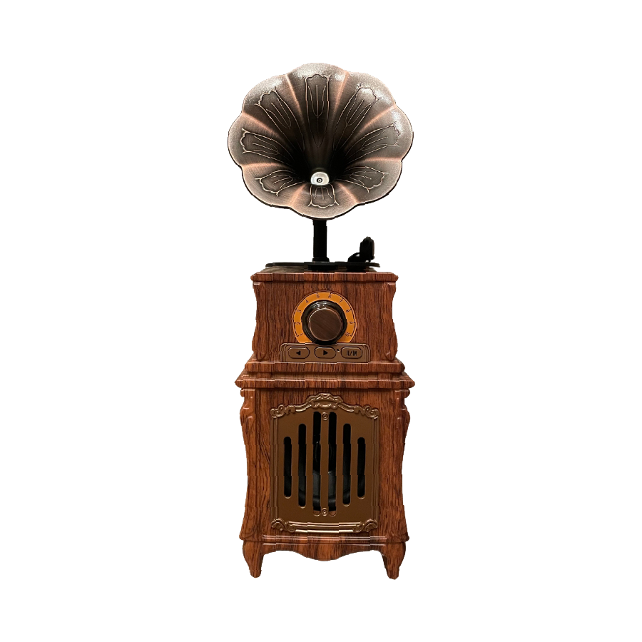 SonicWave Vintage Classic Gramophone Bluetooth Speaker with USB, TF Card & FM Radio 7