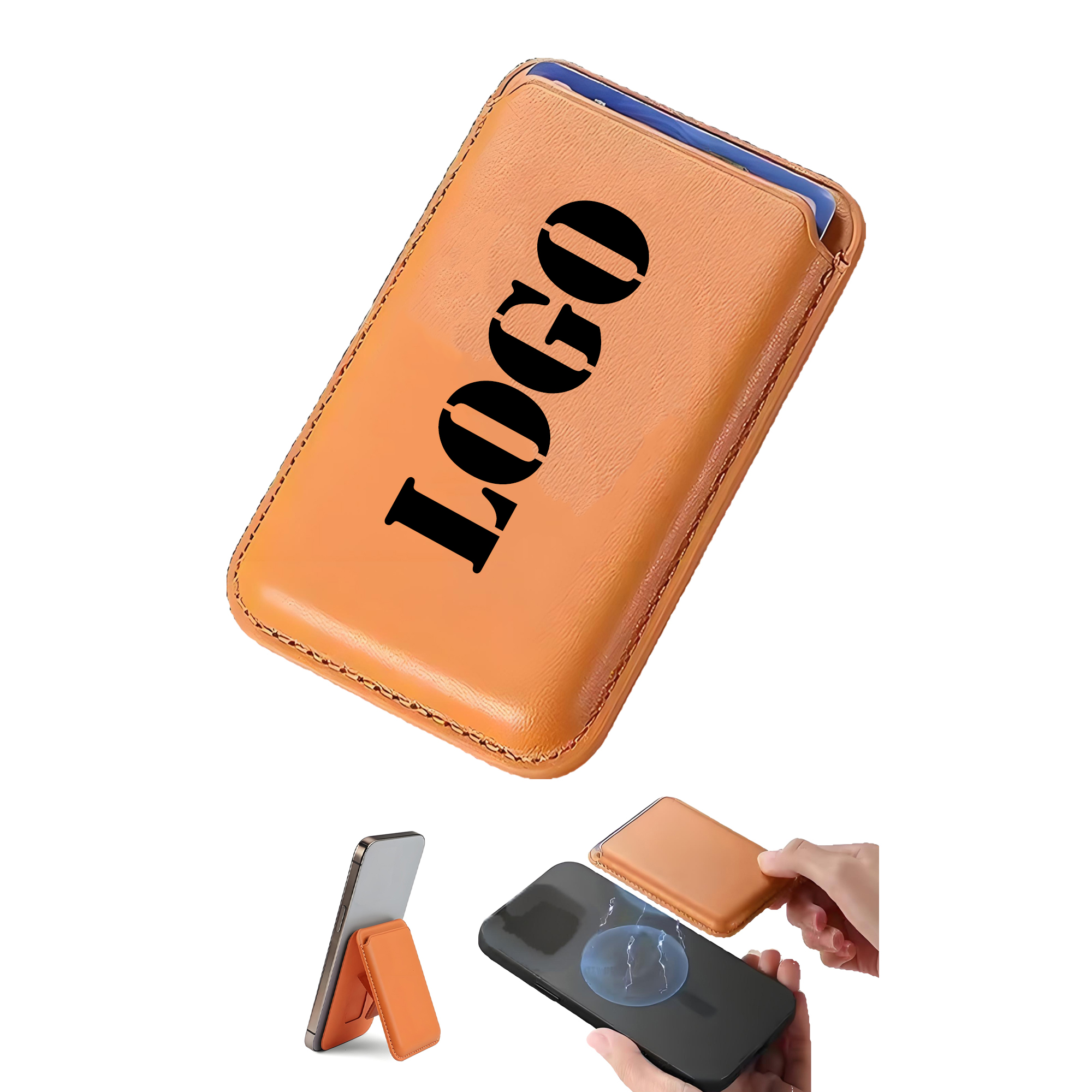 PU Leather Magnetic Card Wallet for Smartphones
