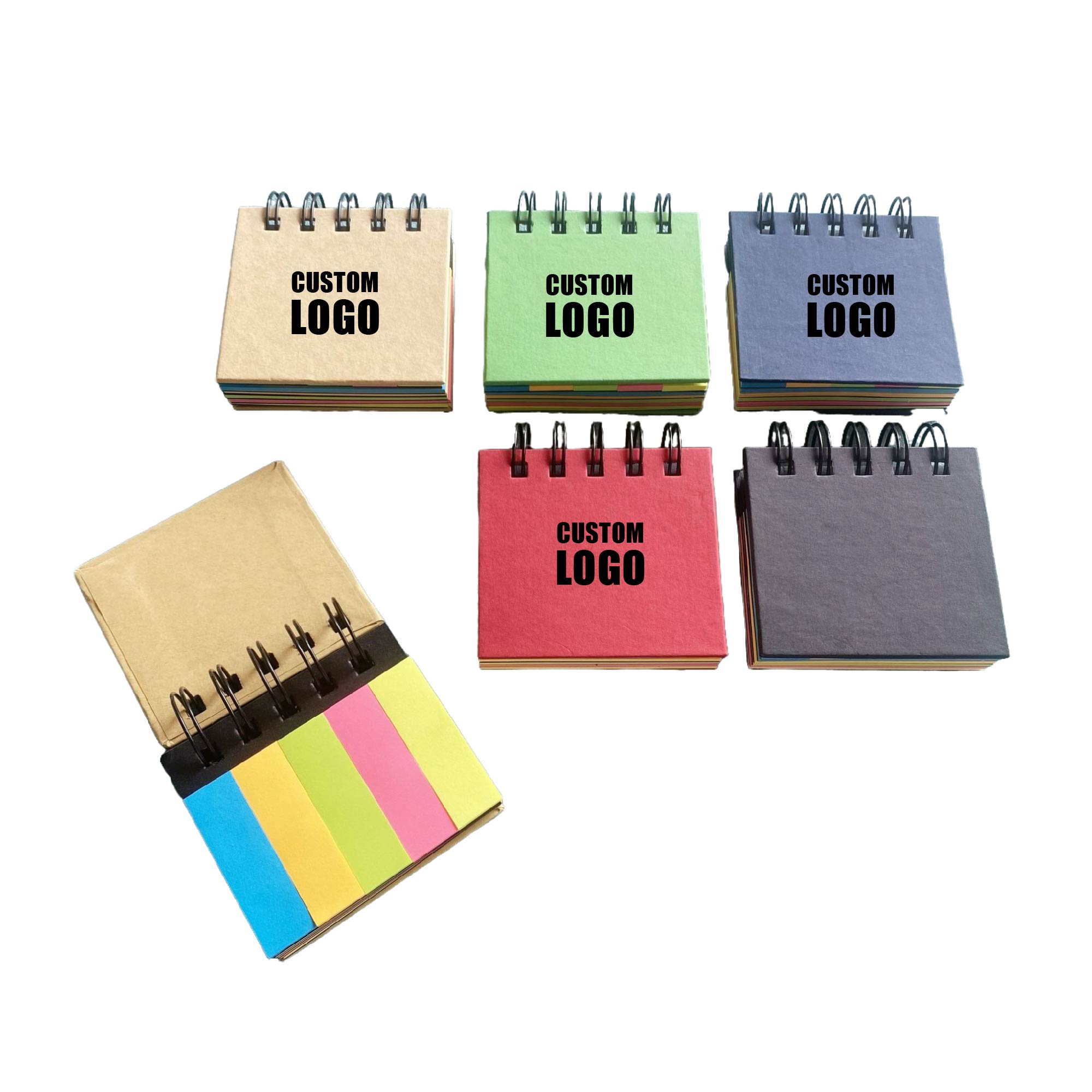 MOQ 10 pcs Mini Coil Bound Adhesive Notepad 1