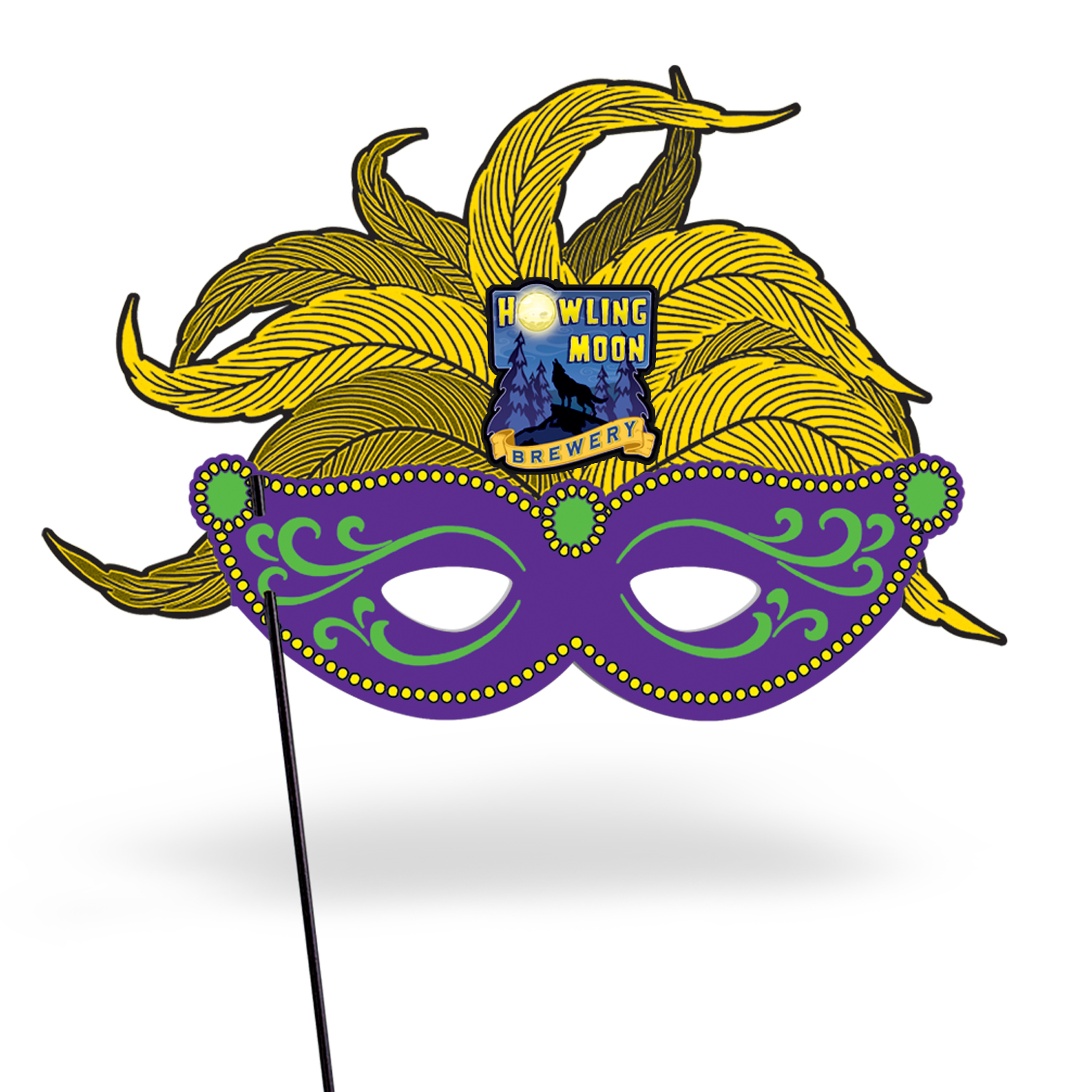 Custom Shaped/Printed Masks on a Stick 4