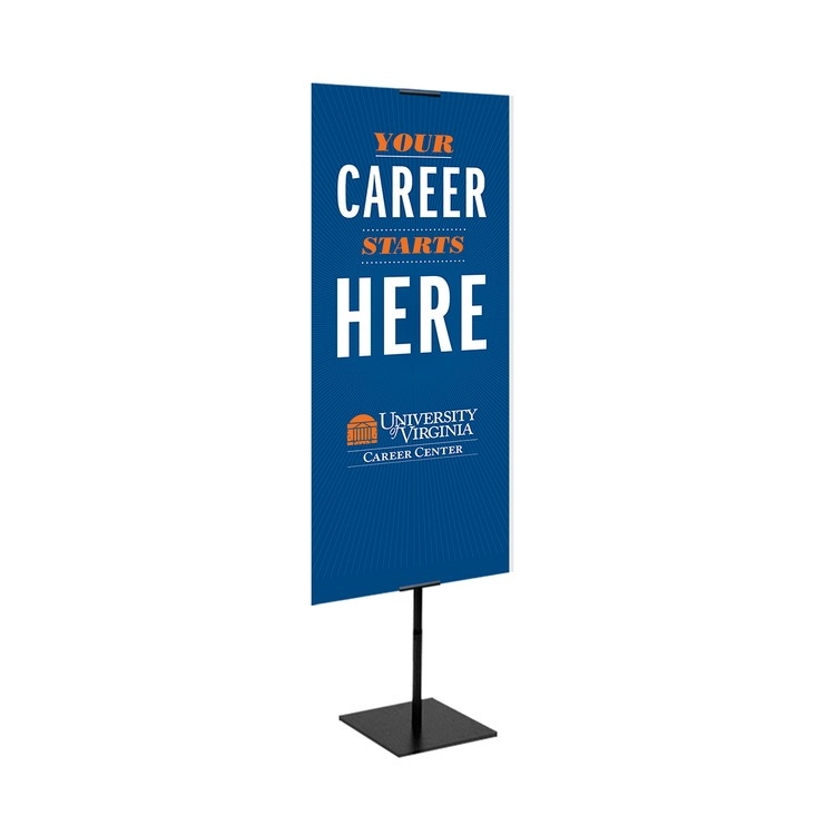 Economy Banner Stand Kit 23 X 60 Vinyl Banner Single Sided