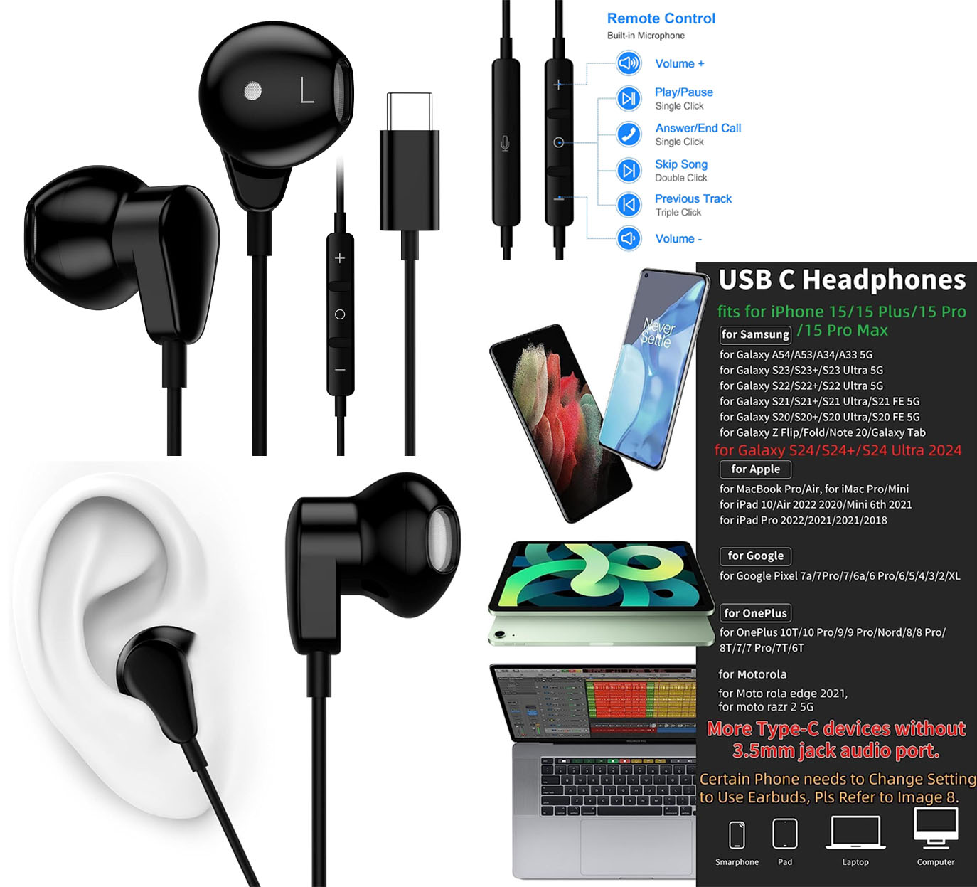 iBank ® USB C Headphone for iPhone / Galaxy / Google / Motorola
