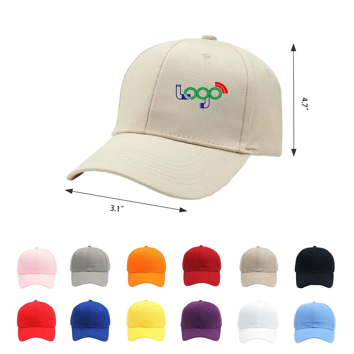 6-Pieces Cotton Advertising Baseball Cap MOQ 100PCS 3