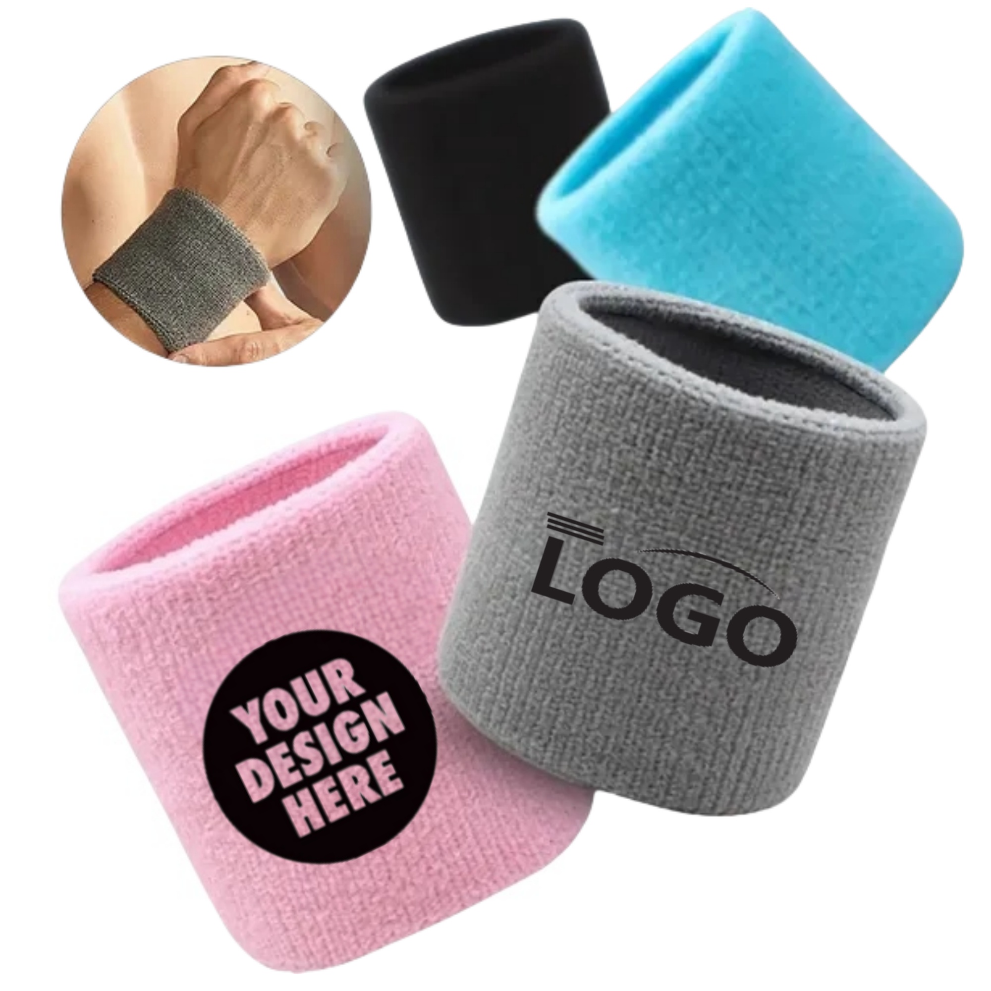 Cotton Sports Sweat-absorbent Wristband