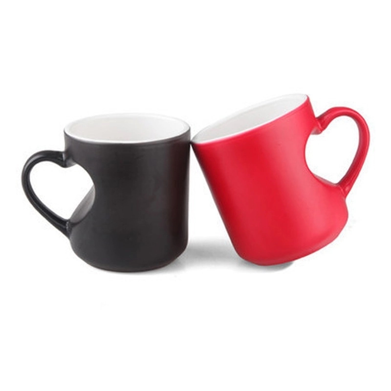 10 Oz. Magical Color Changing Mug Coffee Cup Heart Handle