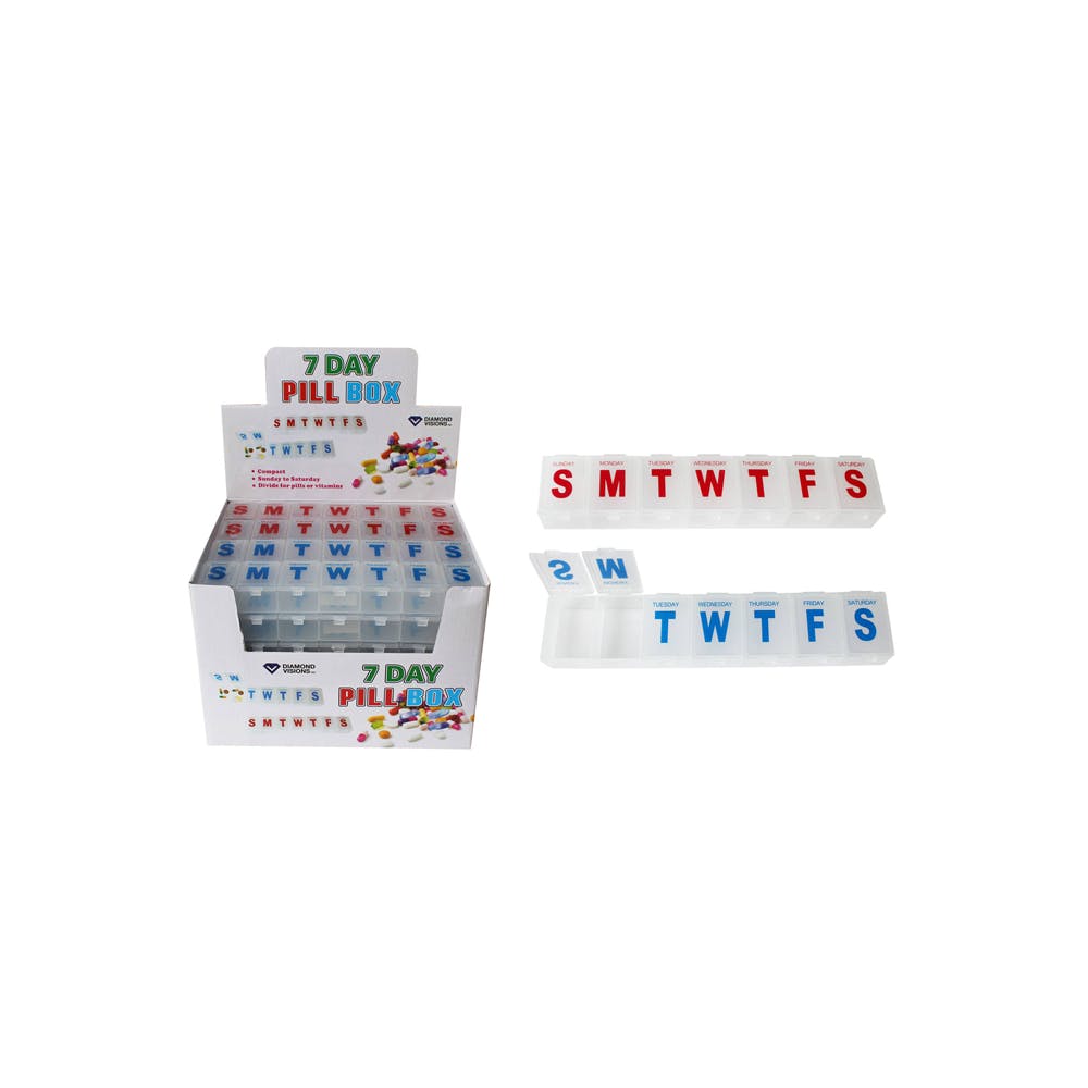7 Day Pill Boxes Assorted 3