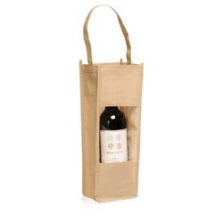PVC Window Non-Woven Wine Tote Bag