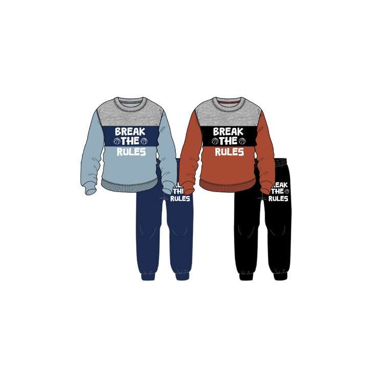 Boys' Fleece Top & Pant Set Blue/Orange 12-24m 3