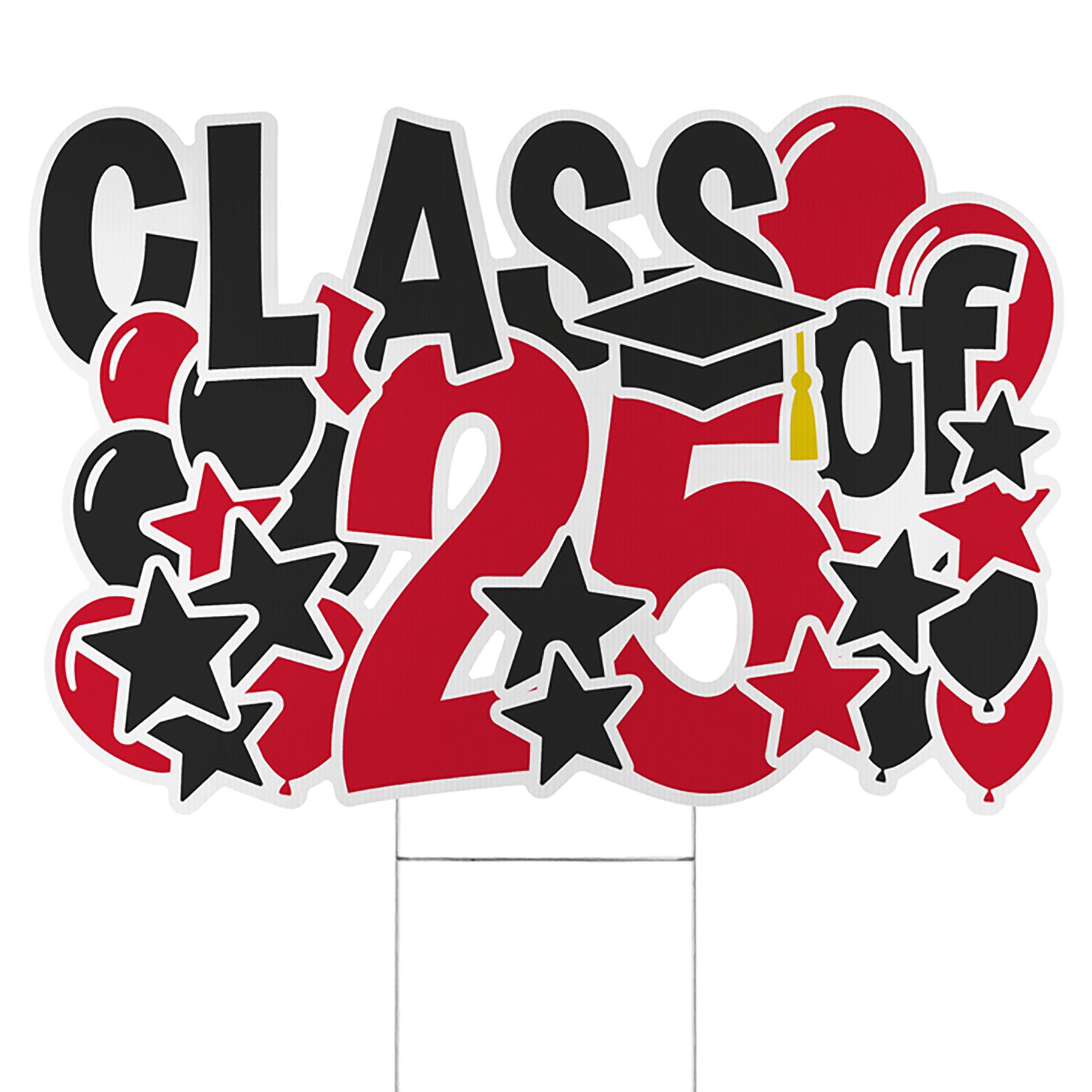 Bursting Achievement Yard Sign - 2025