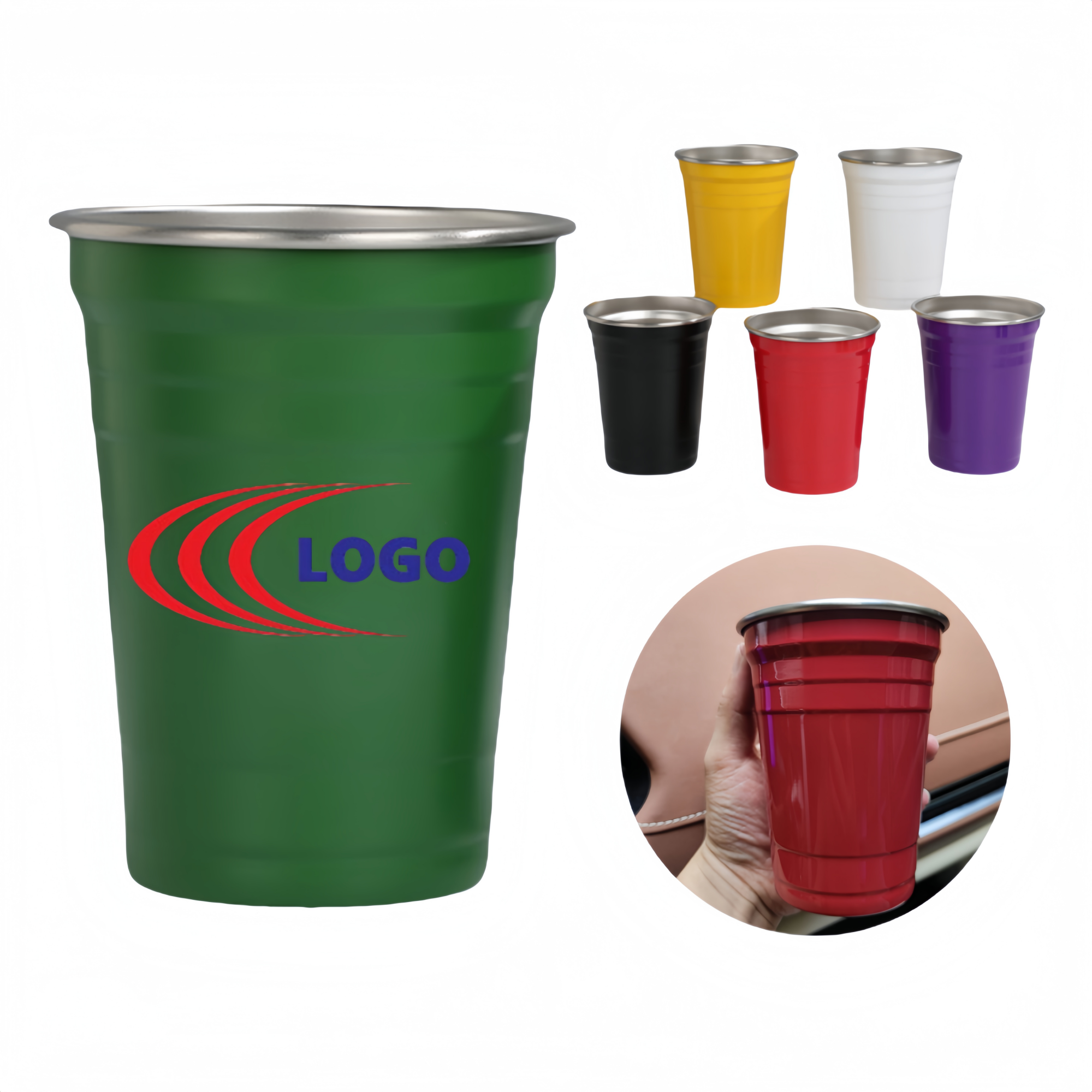16oz. Stainless Steel Pint Cups