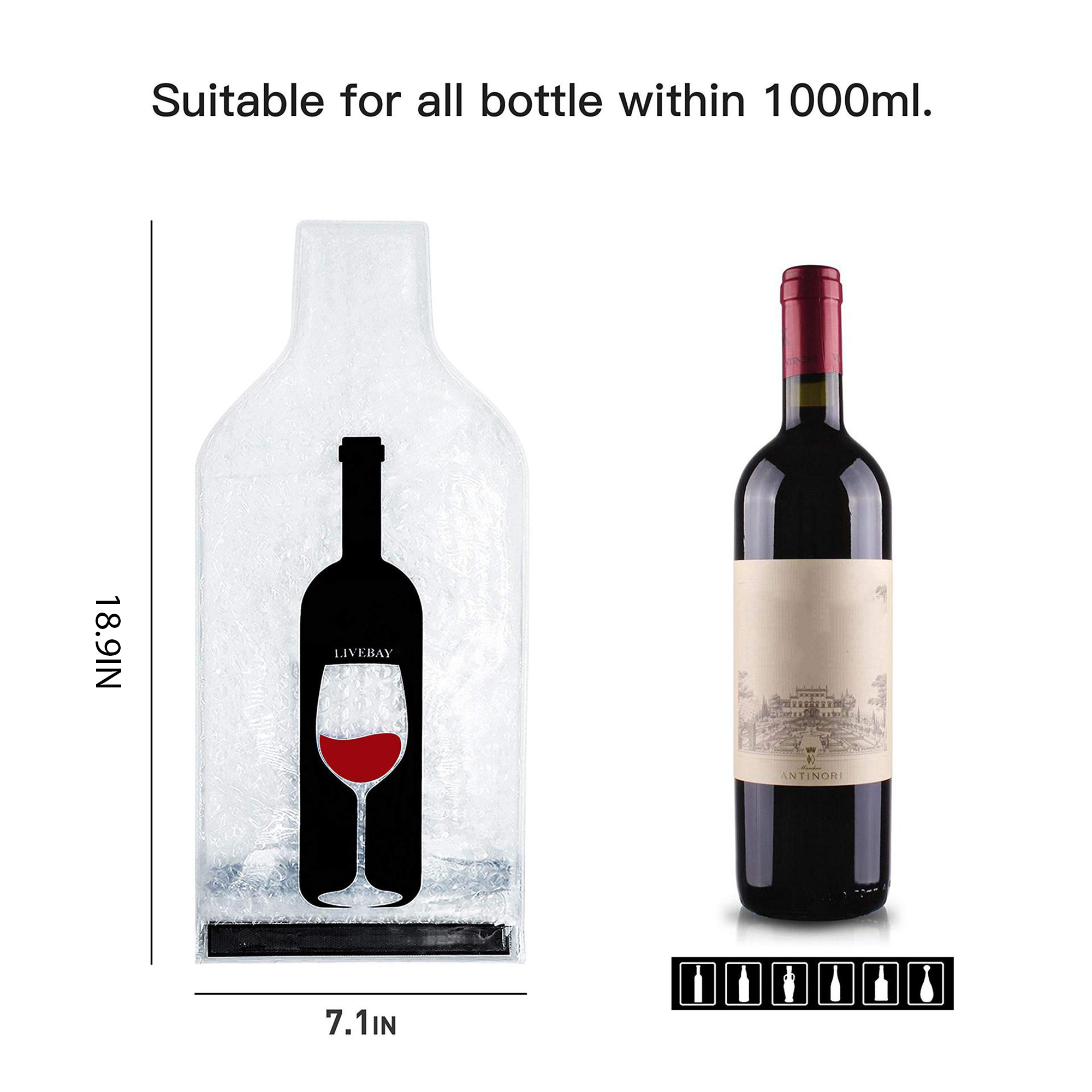 Travel Portable Wine Bottle Wrap Bag 9
