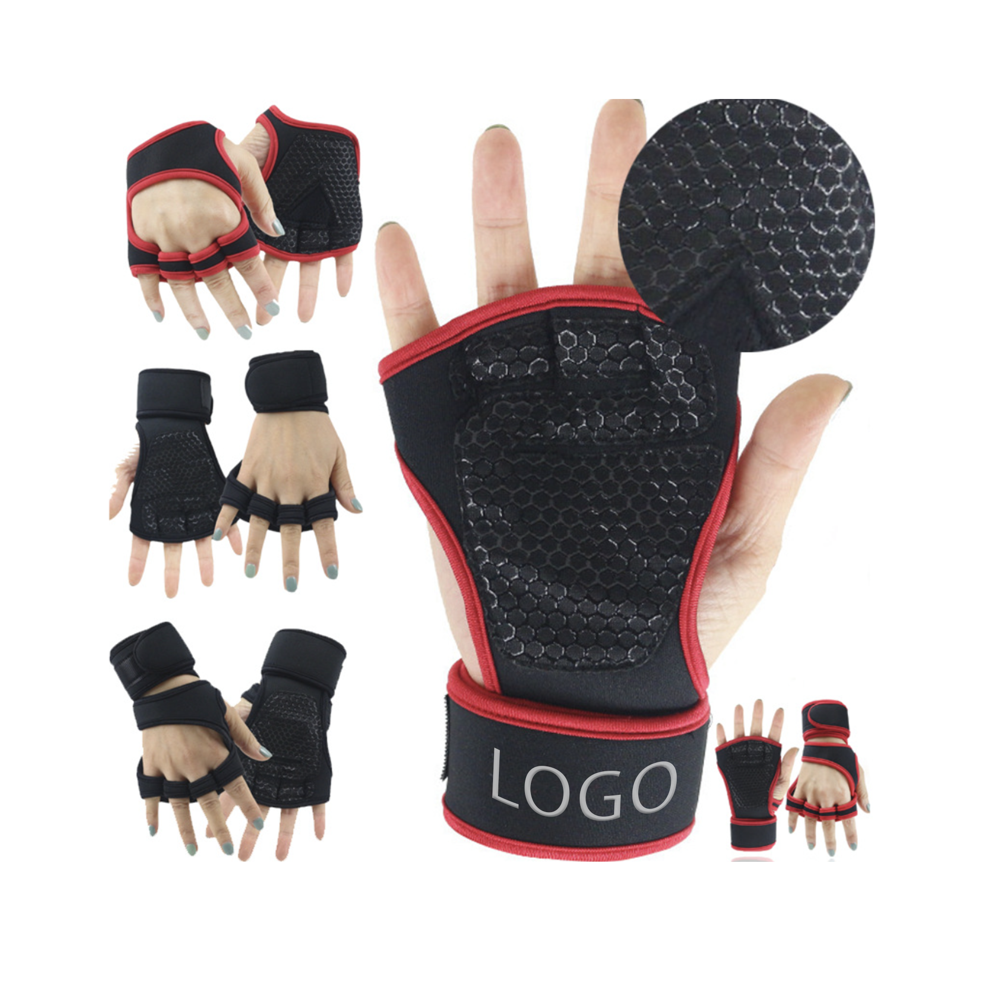 MOQ 10 PCS Fitness Wrist Guard Gloves 3