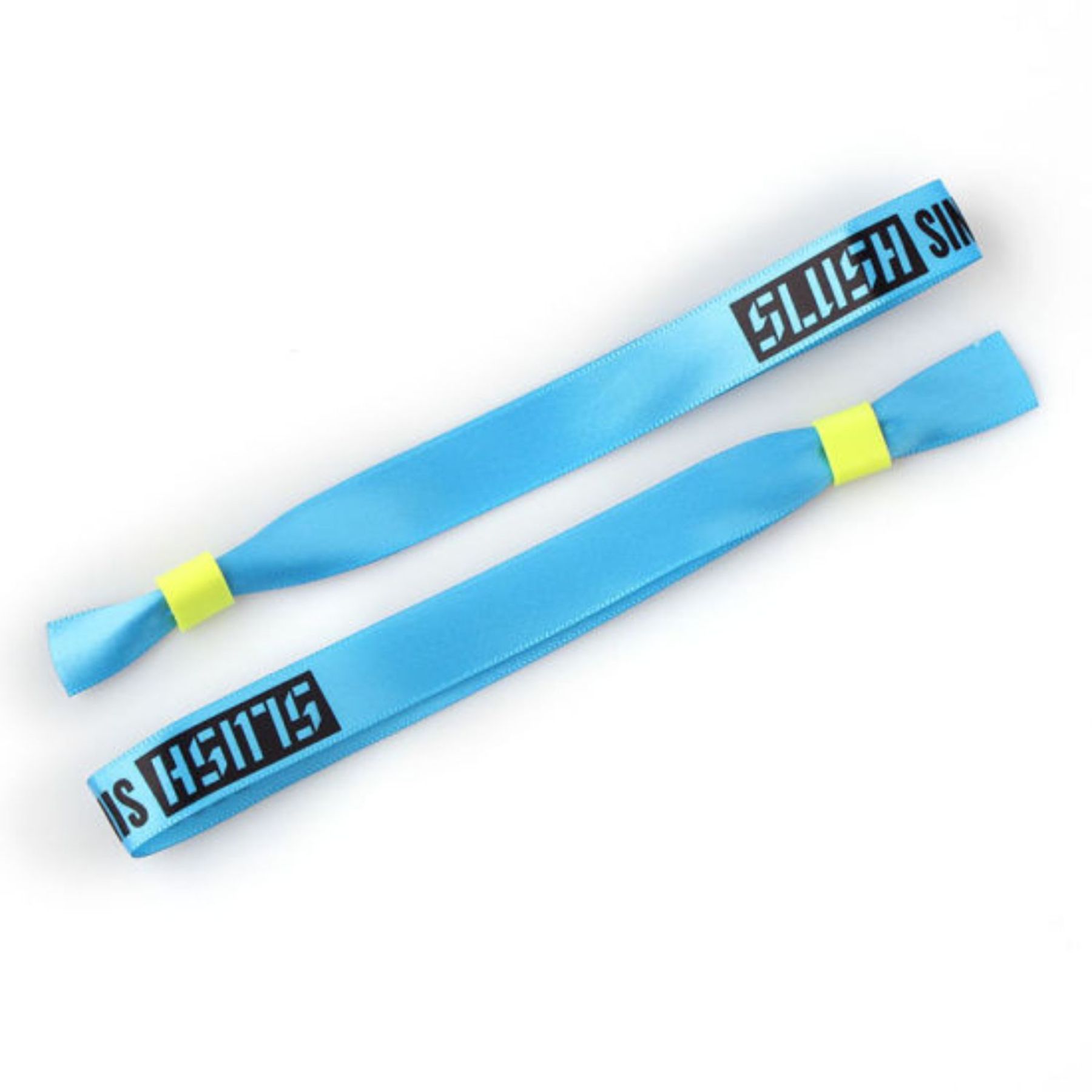 1/2" Sublimated Ribbon Event Wristbands w/ Locking Bead