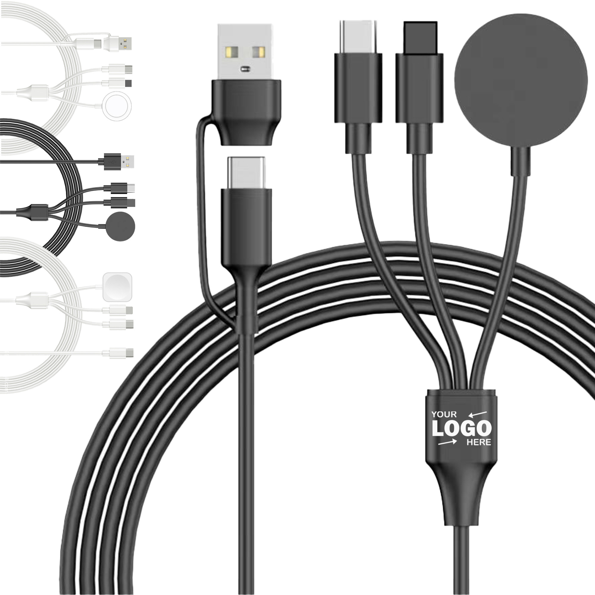 Durable 3-in-1 Multi Interface Data Cable With 47in Length 6