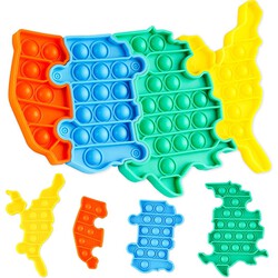 US Map Jigsaw Puzzles Silicone Push Pop Bubble