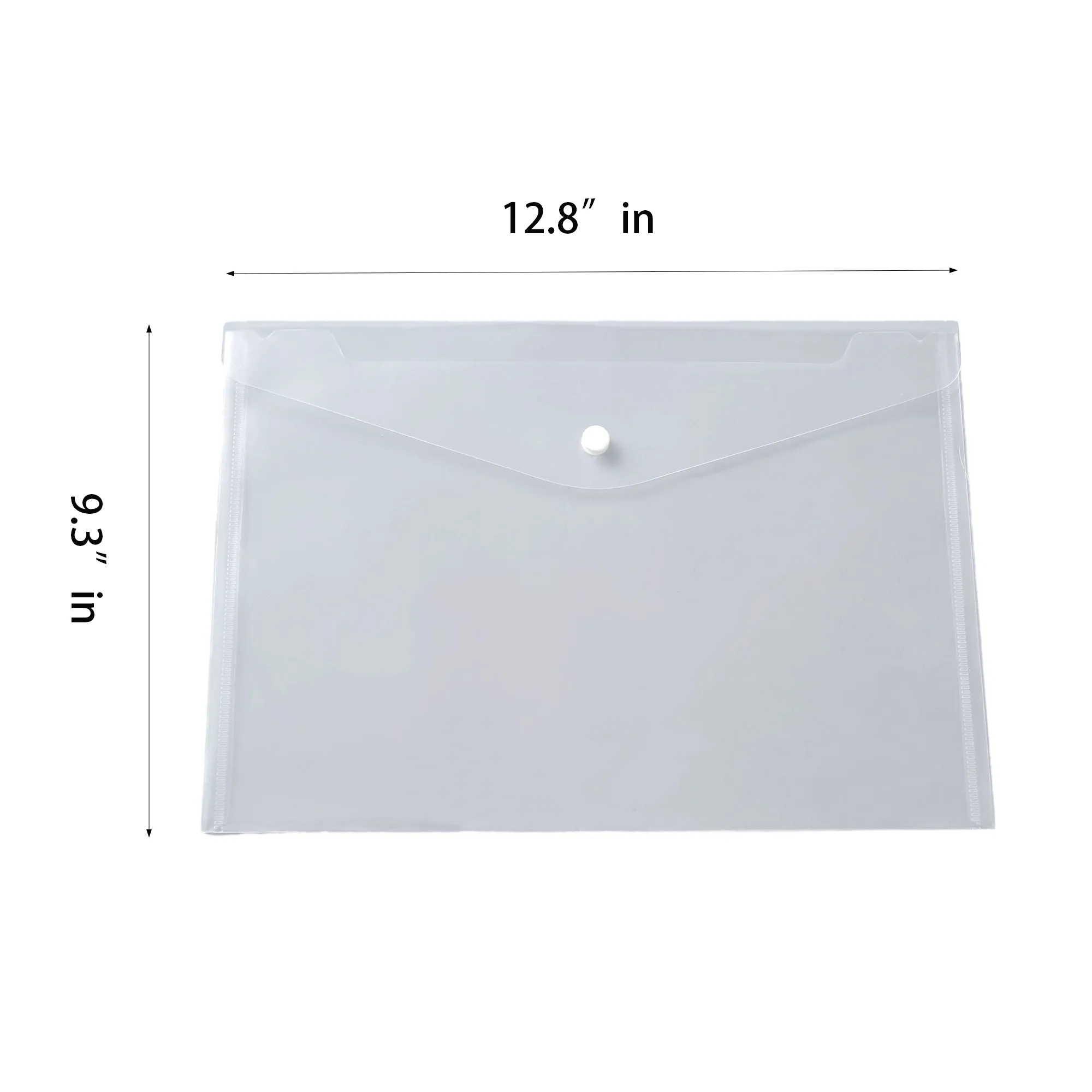 A4 Transparent Button File Bag Document Pocket MOQ 100PCS 7