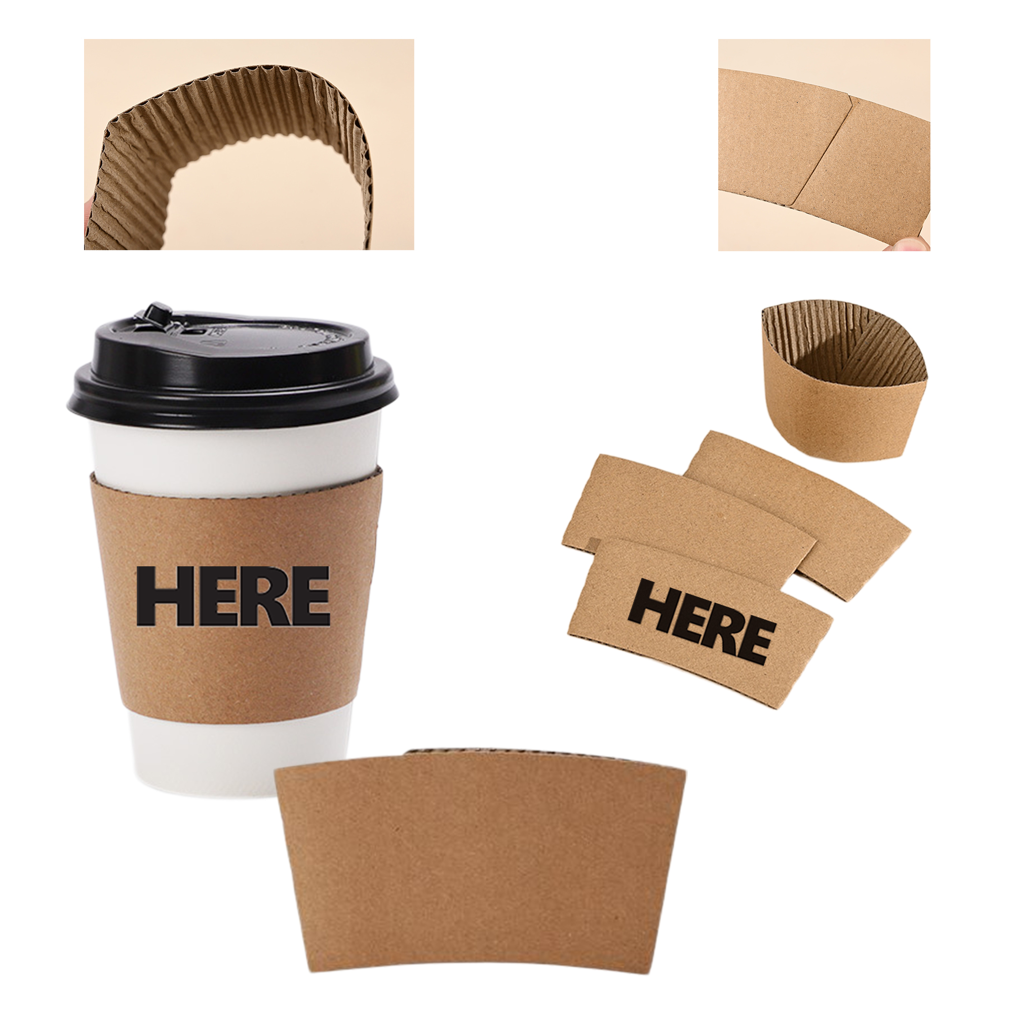 Custom PremiumCoffee Cup Sleeve MOQ 100PCS 3