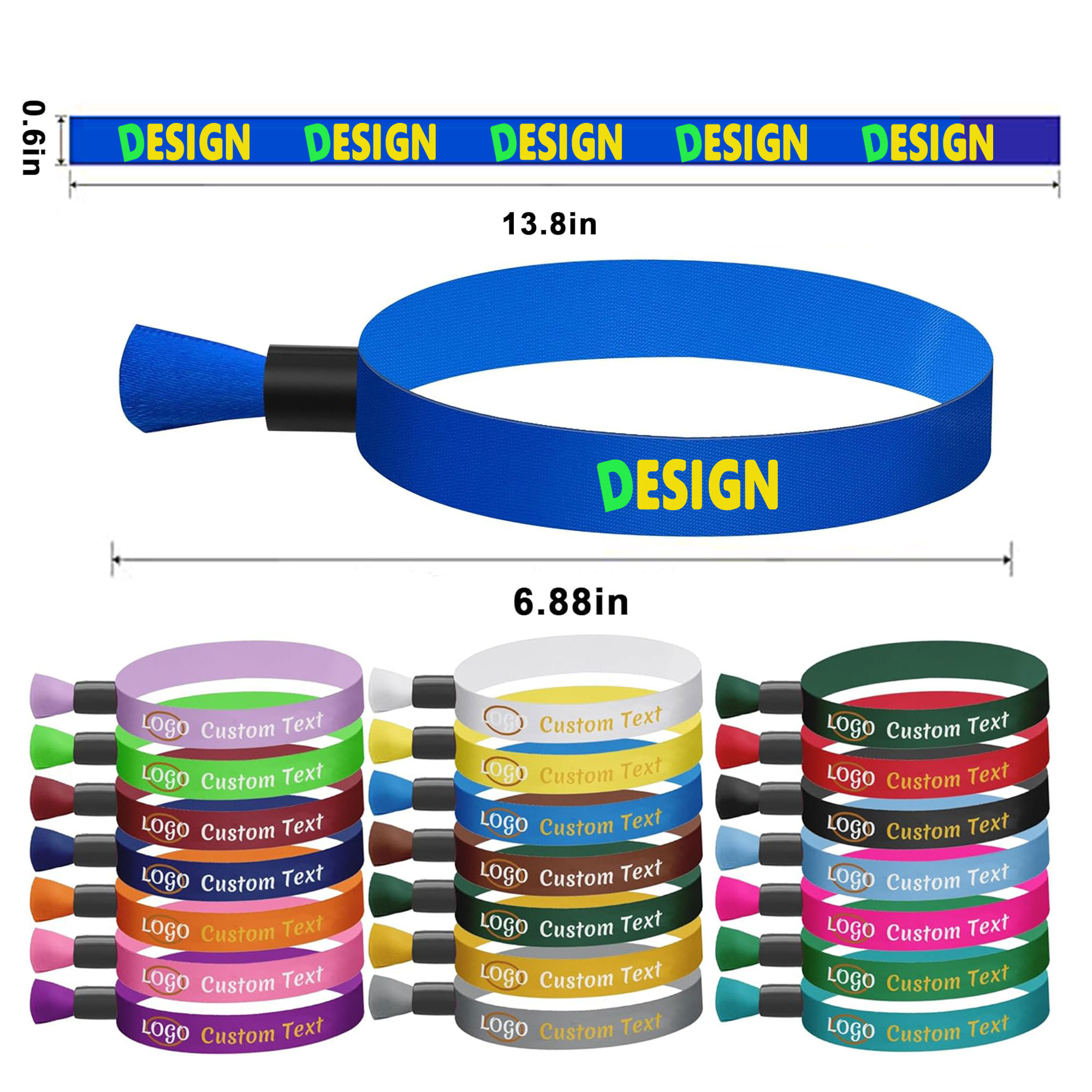 Personalized Event Polyester Wristbands