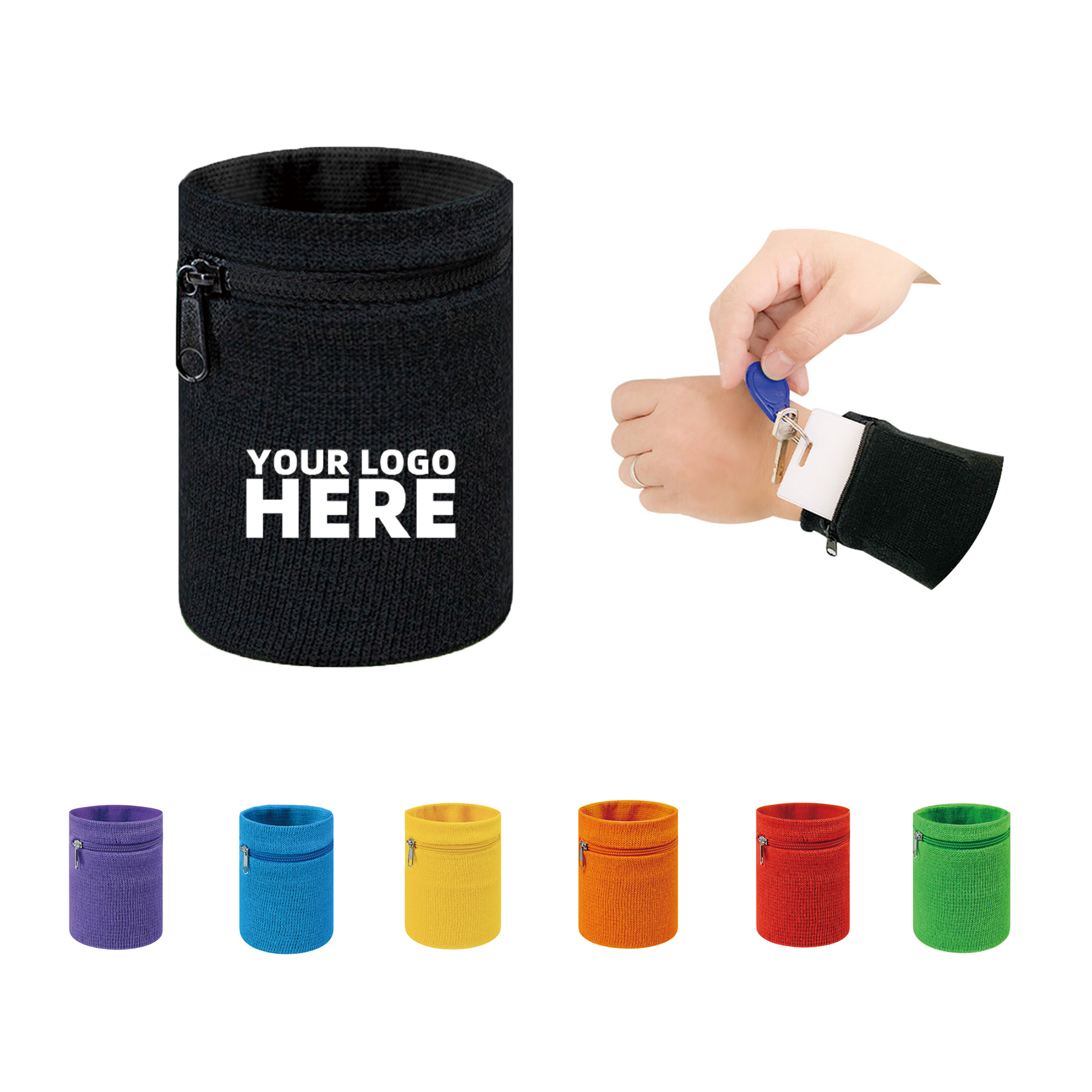 Multifunctional Zipper Sports Wristband