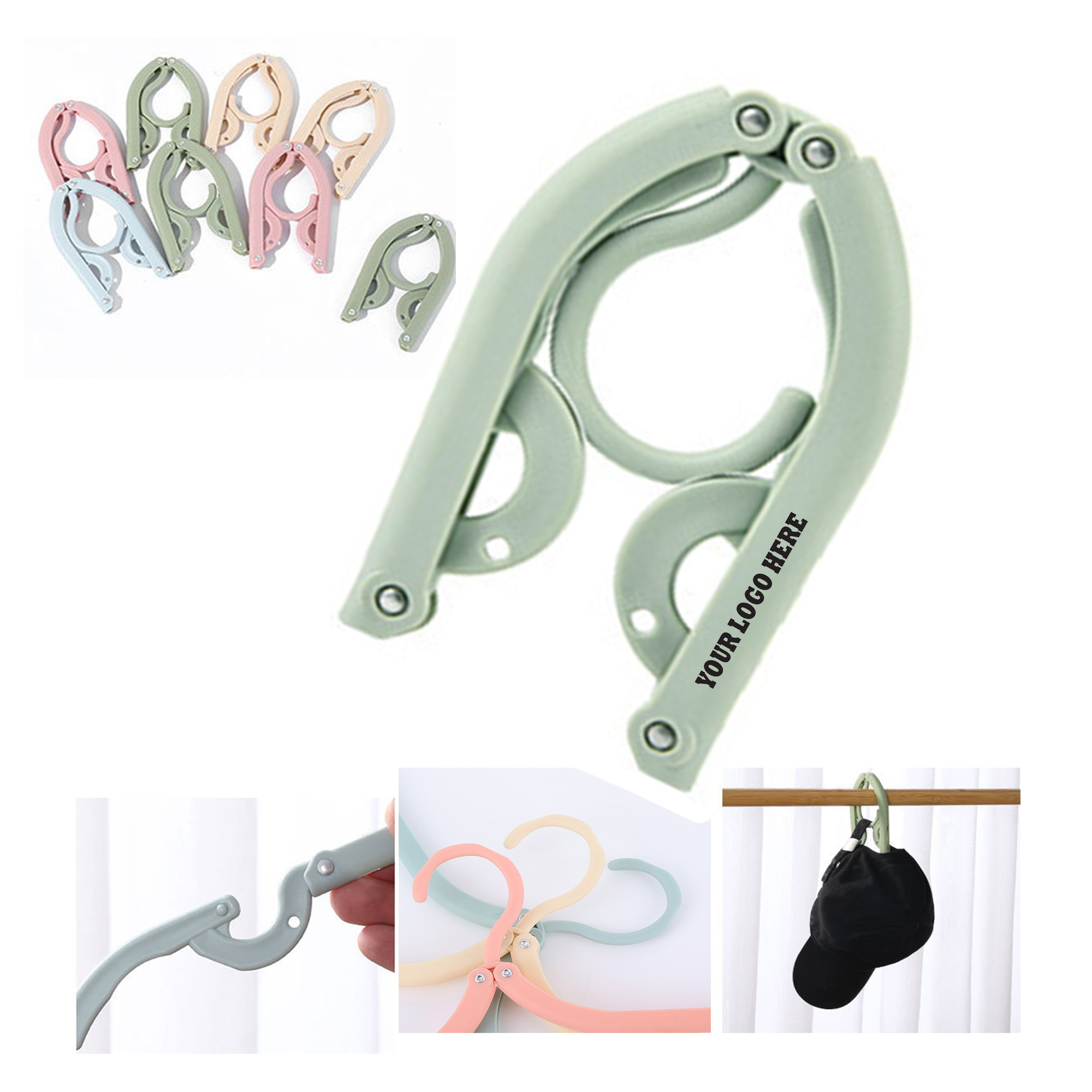 MOQ 50PCS PP Folding Clothes Hanger 6
