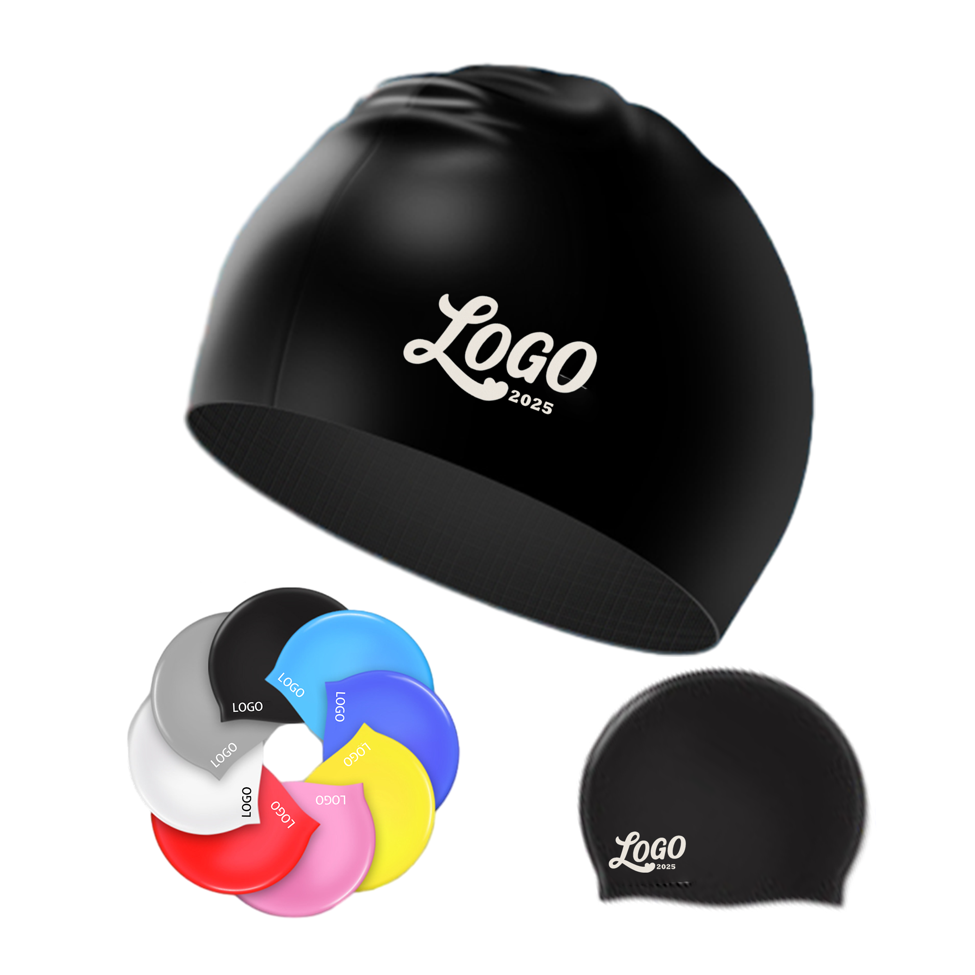 Waterproof And Non-Slip Silicone Swim Cap