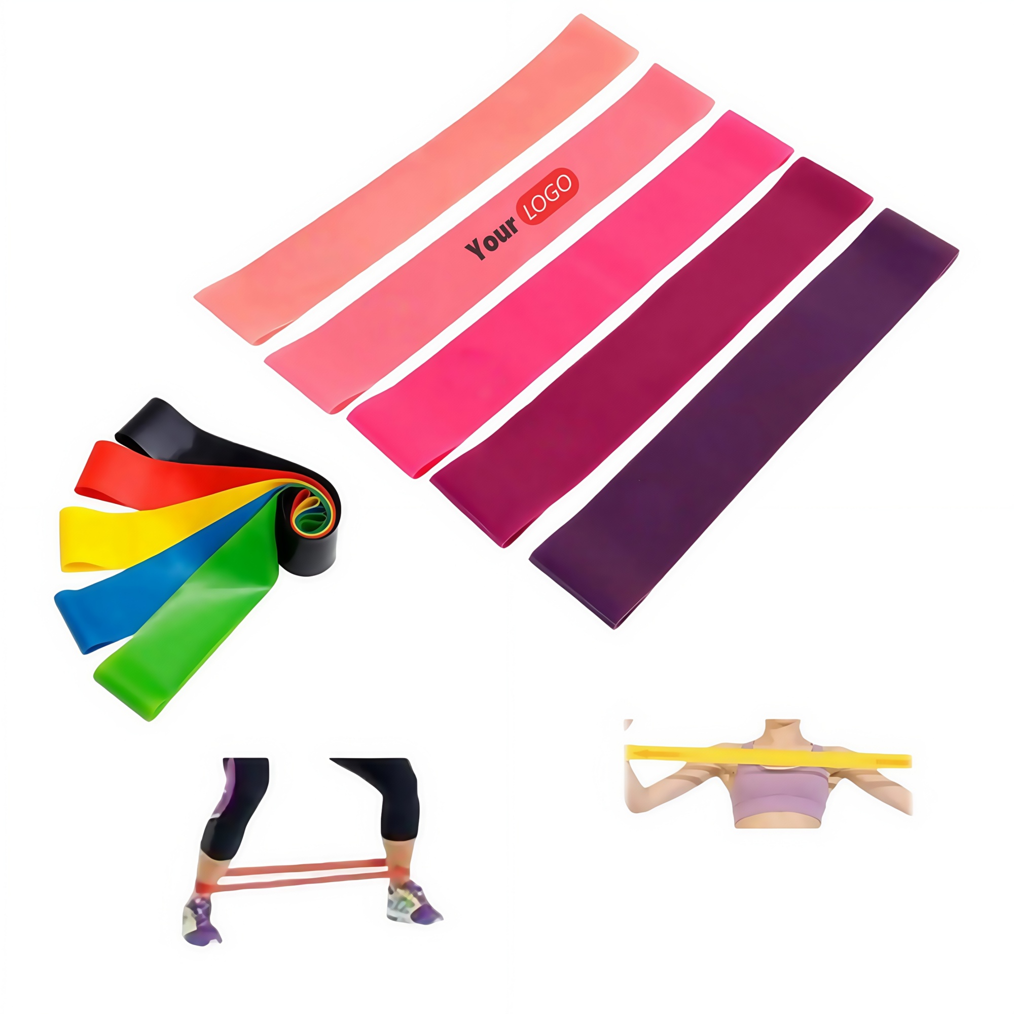 MOQ 10pcs Exercise Bands For Yoga 4