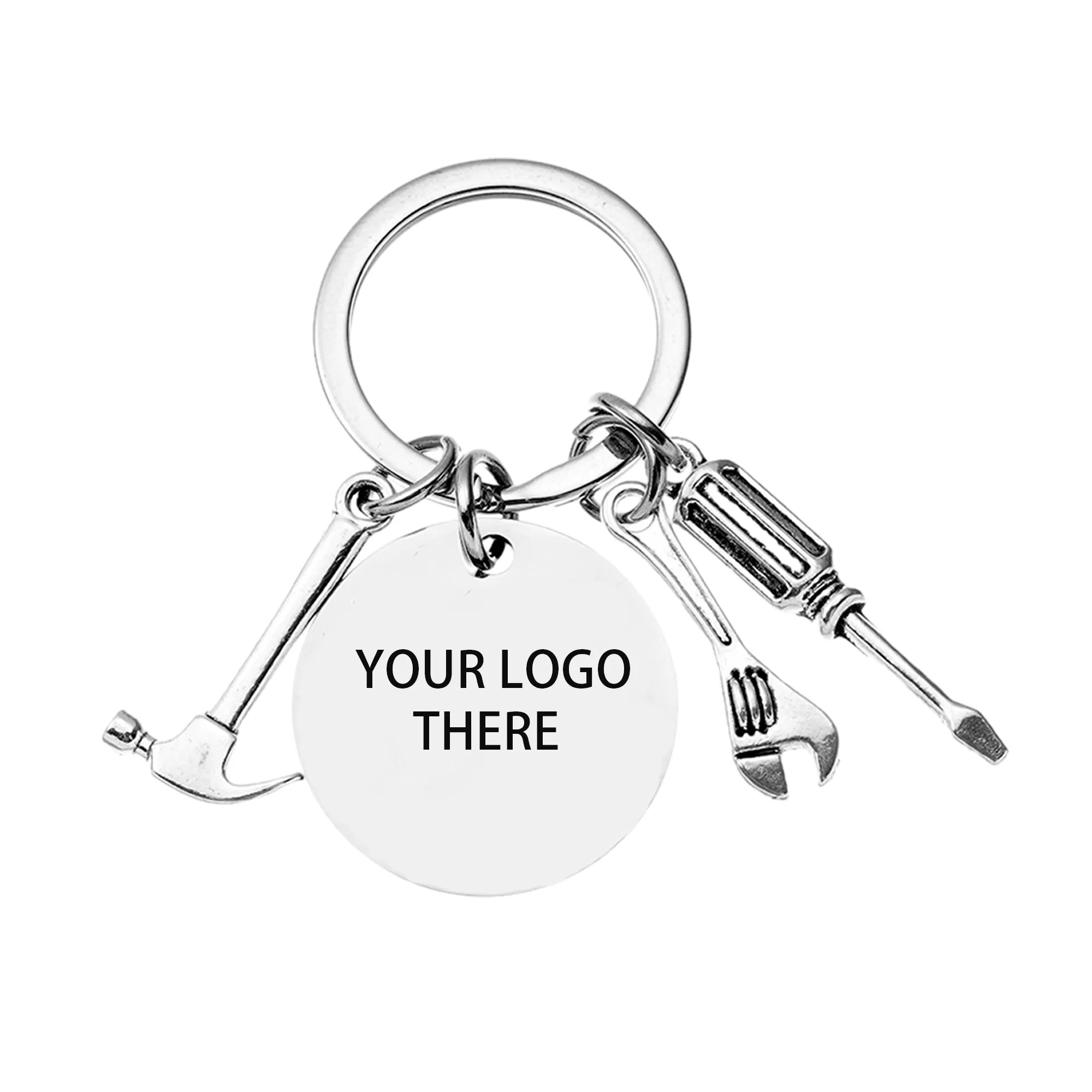 Multifunctional Keyring With Mini Hammer Screwdriver Wrench 9