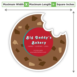 Custom Shape Magnet - 20 to 24.99 Square Inches 40 Mil Outdoor Safe