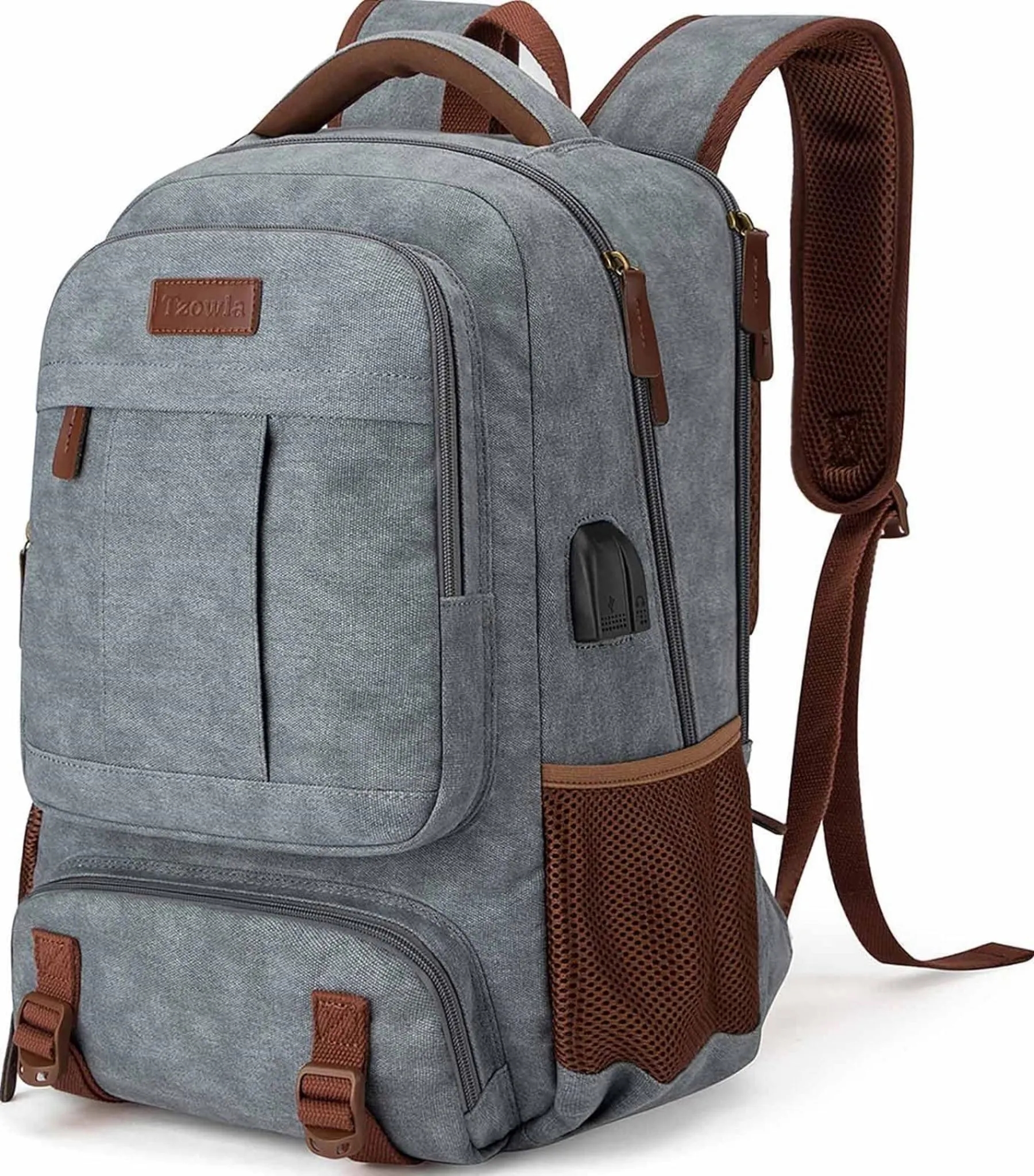 USB Charging Canvas Laptop Backpack 28