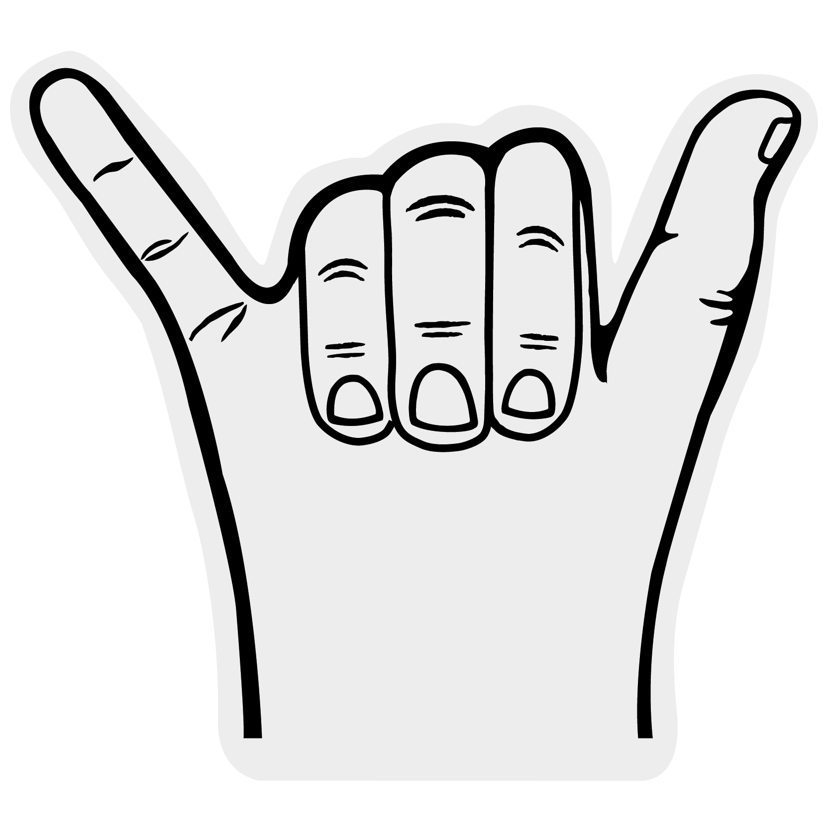 Foam Hang Ten Surfing Hand 43