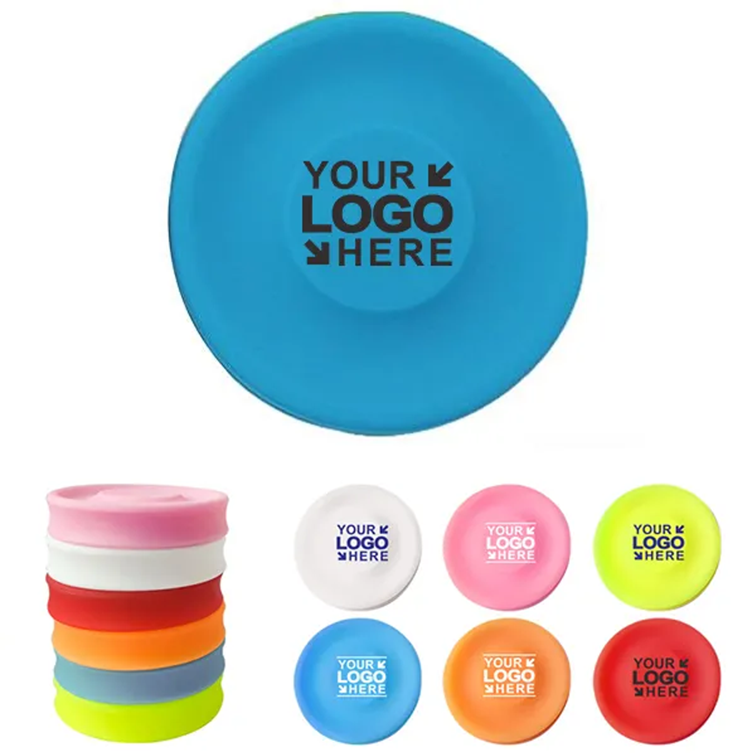 MOQ50Pcs Silicone Pet Flying Disc