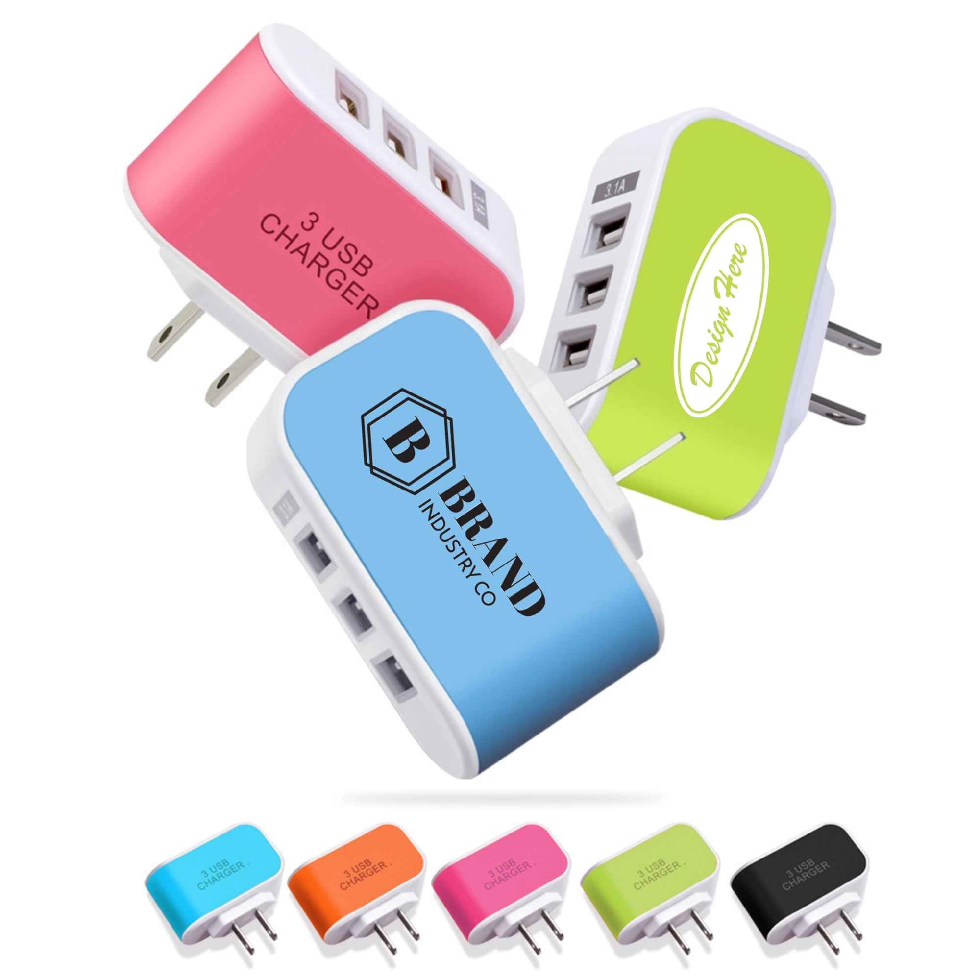 3-Port USB Fast Charger 3