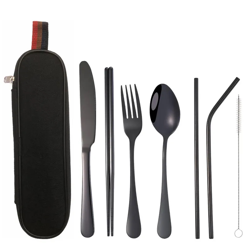 Reusable Stainless steel cutlery set with case 24