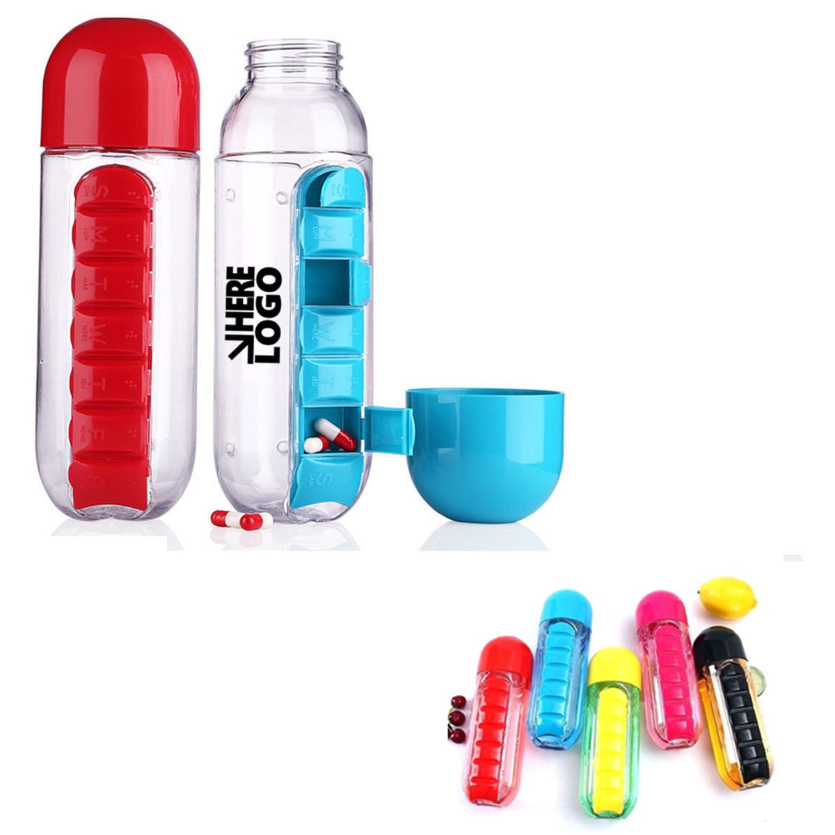 20oz Multi-functional Water Bottle With Pill Compartment 3