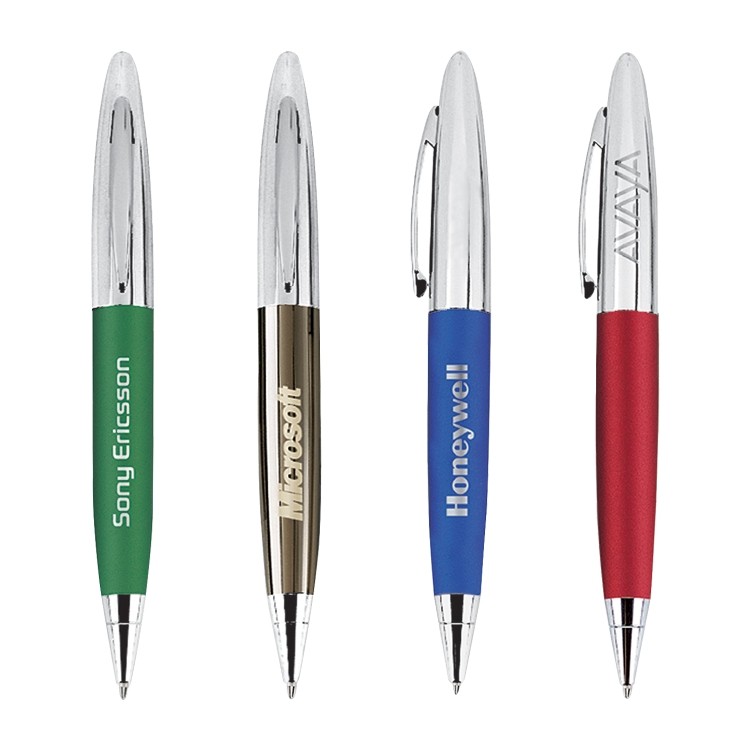 Silverbird Brass Ballpoint Pen w/ Chrome Cap
