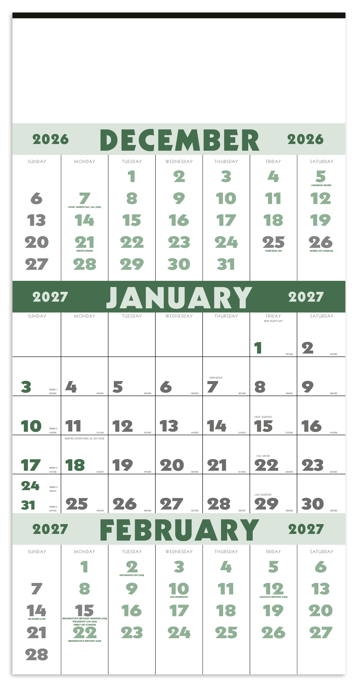 Triumph Calendars 3-Month Planner (12 Sheet)