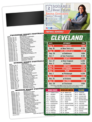 Football Schedule Laminated Card/Postcard with Magnet Strip 3.5x8.5 - 14 pt.