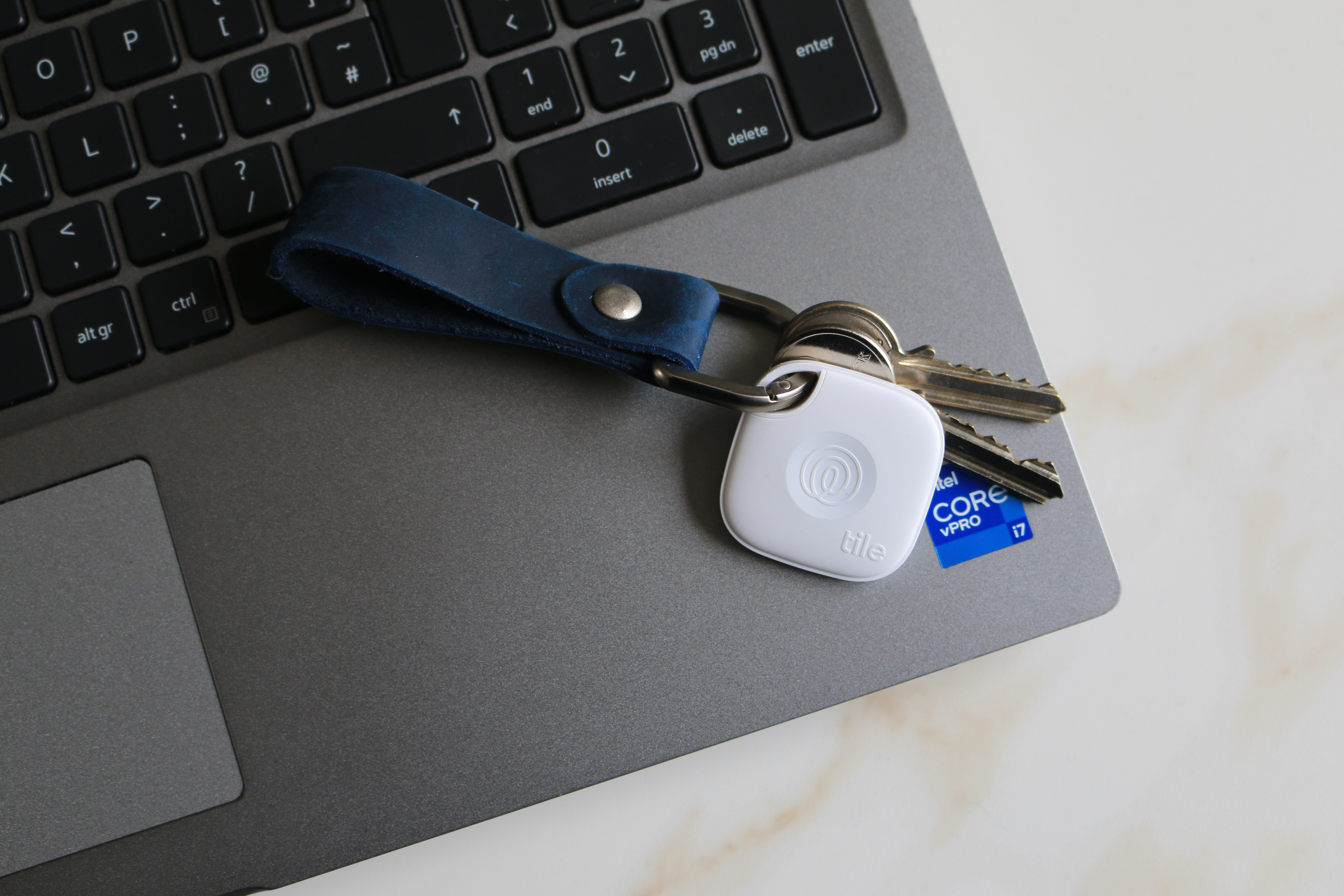 New Tile Mate with Full Grain Leather Key Fob 27