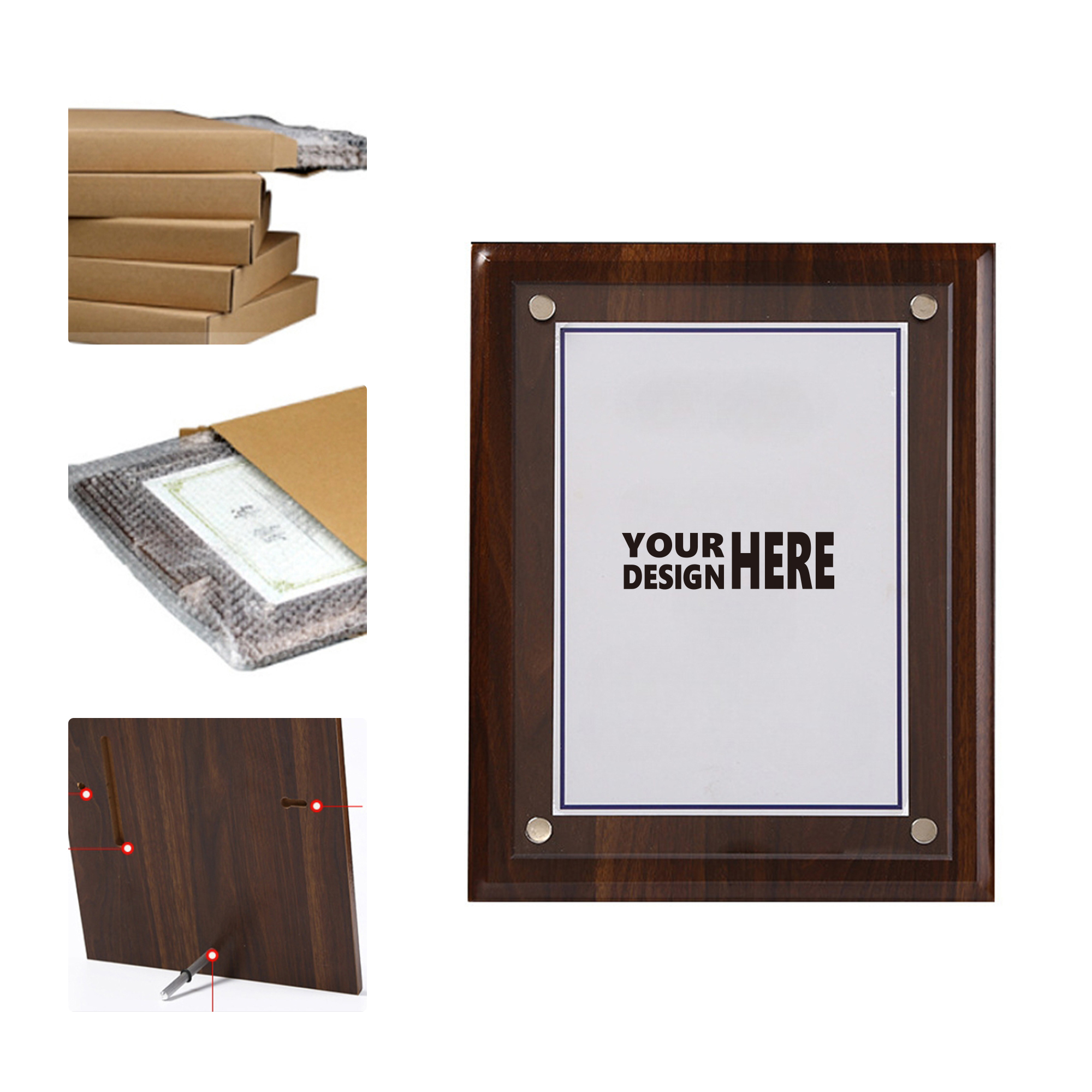 MOQ 50 Wooden Acrylic Award Plaque